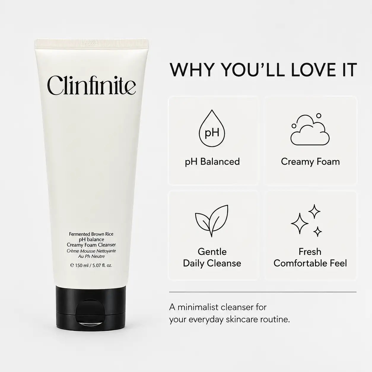 Clinfinite Fermented Rice Mild Acidic Foam Cleanser