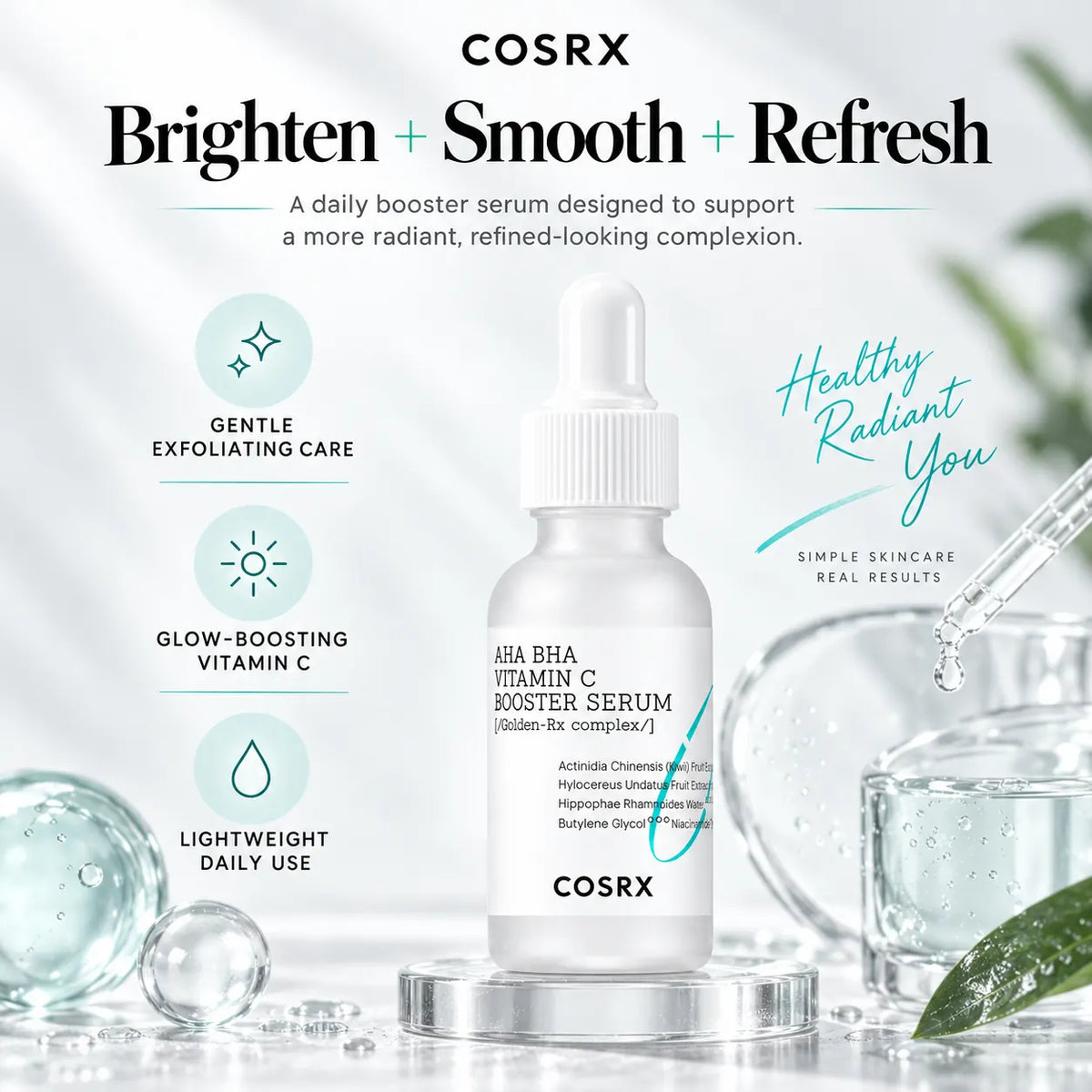 COSRX Refresh AHA BHA Vitamin C Booster Serum 30ml