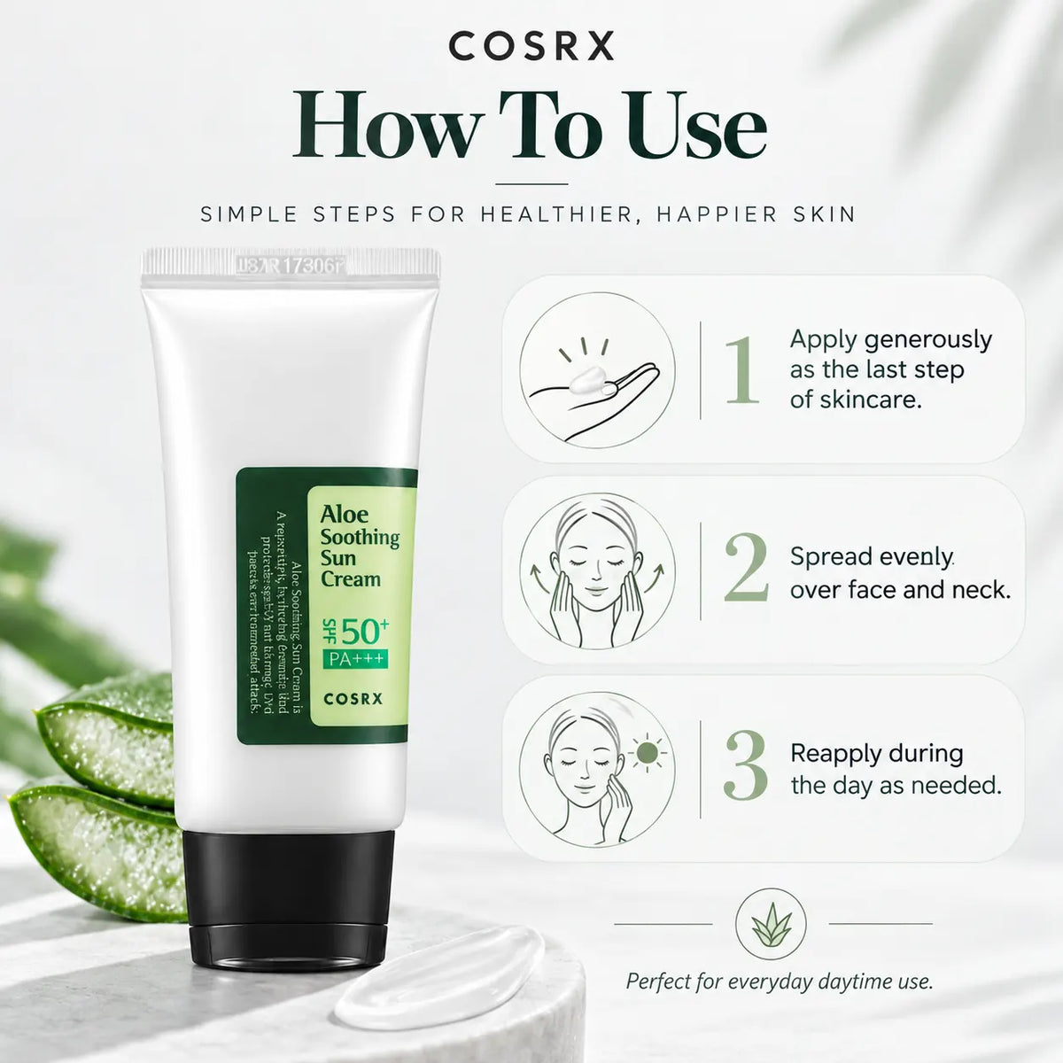 COSRX Aloe Soothing Sun Cream SPF50+ PA+++ 50ml