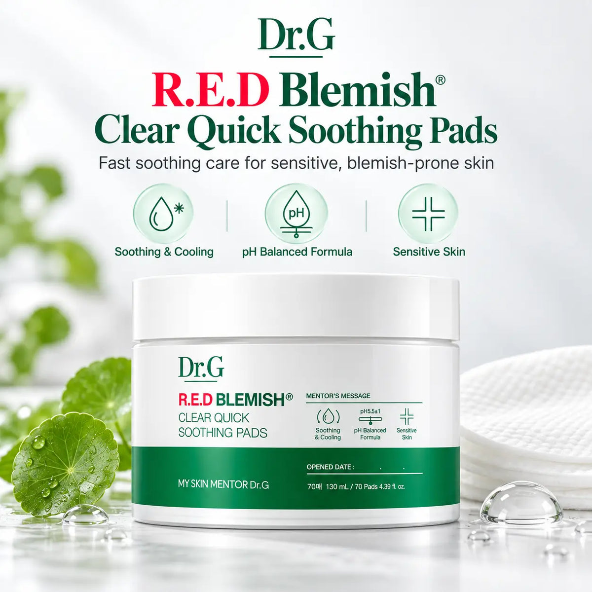 Dr.G Red Blemish Clear Quick Soothing Pads 70ea