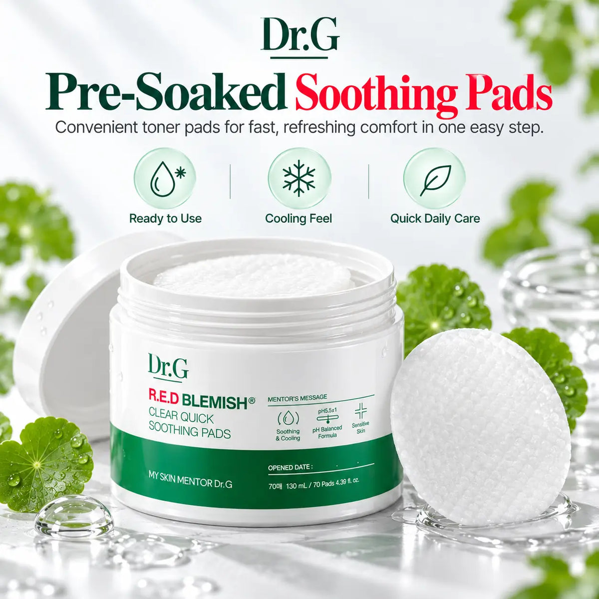 Dr.G Red Blemish Clear Quick Soothing Pads 70ea