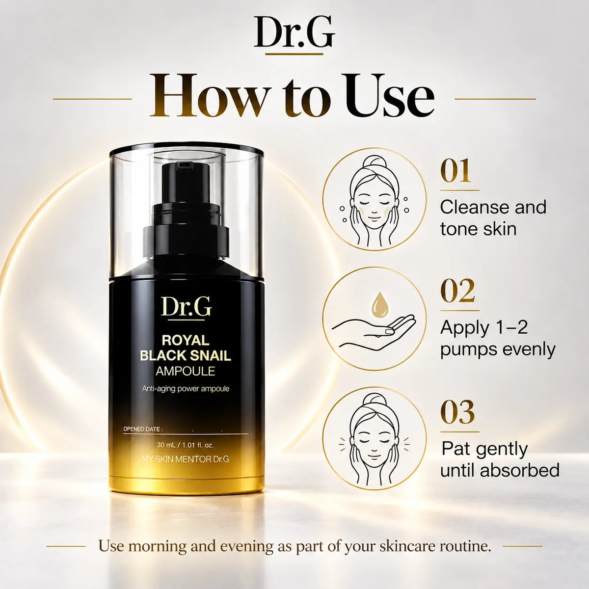 Dr.G Royal Black Snail Ampoule Nail Polish Nail Color 30ml
