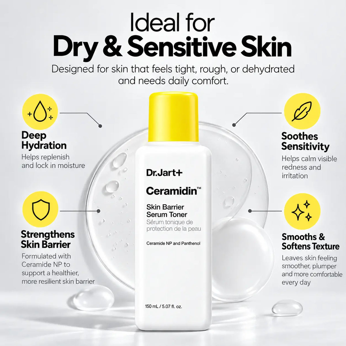 Dr. Jart+ Ceramidin Skin Barrier Serum Toner 150ml