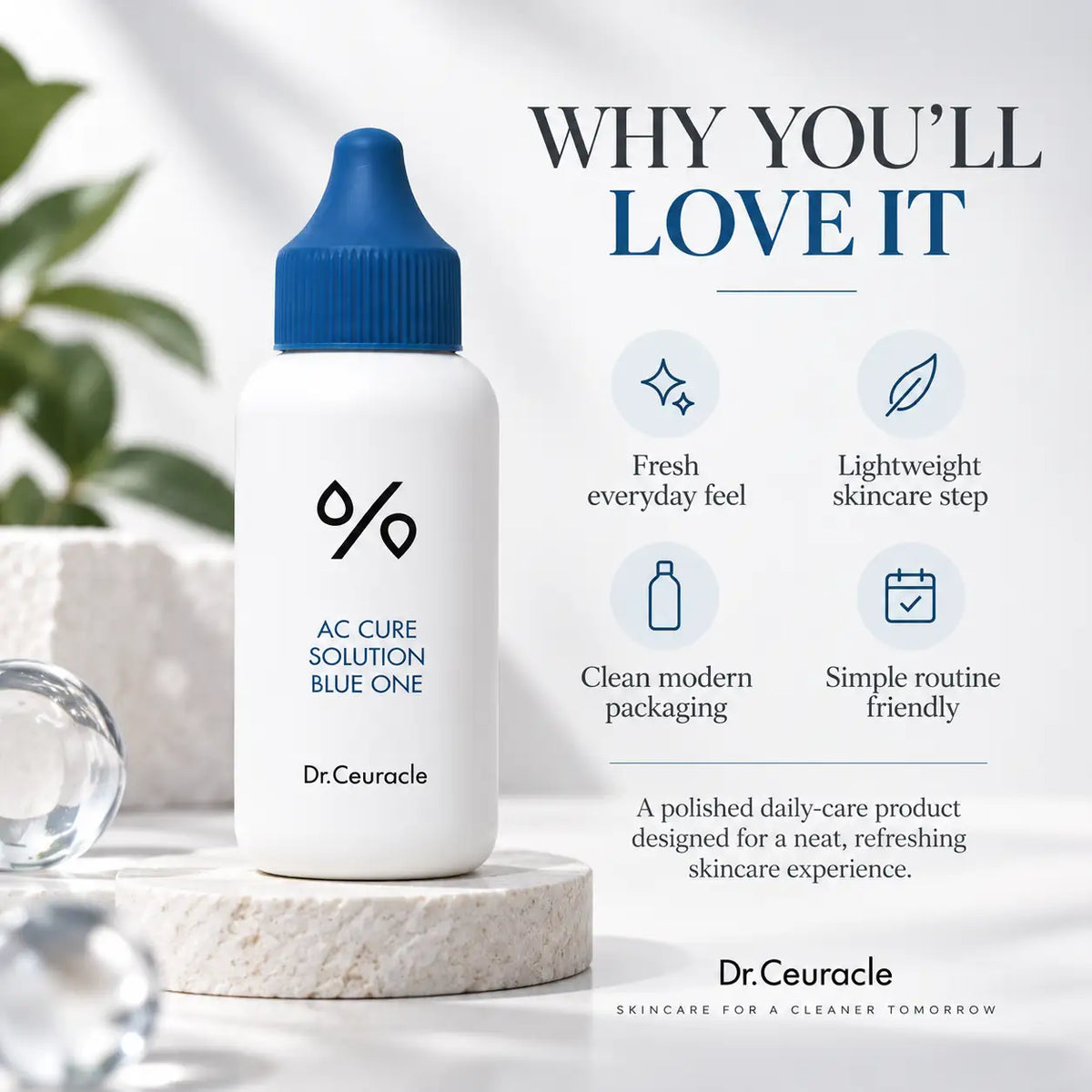 Dr. Ceuracle AC helps care for Solution Blue One 50ml