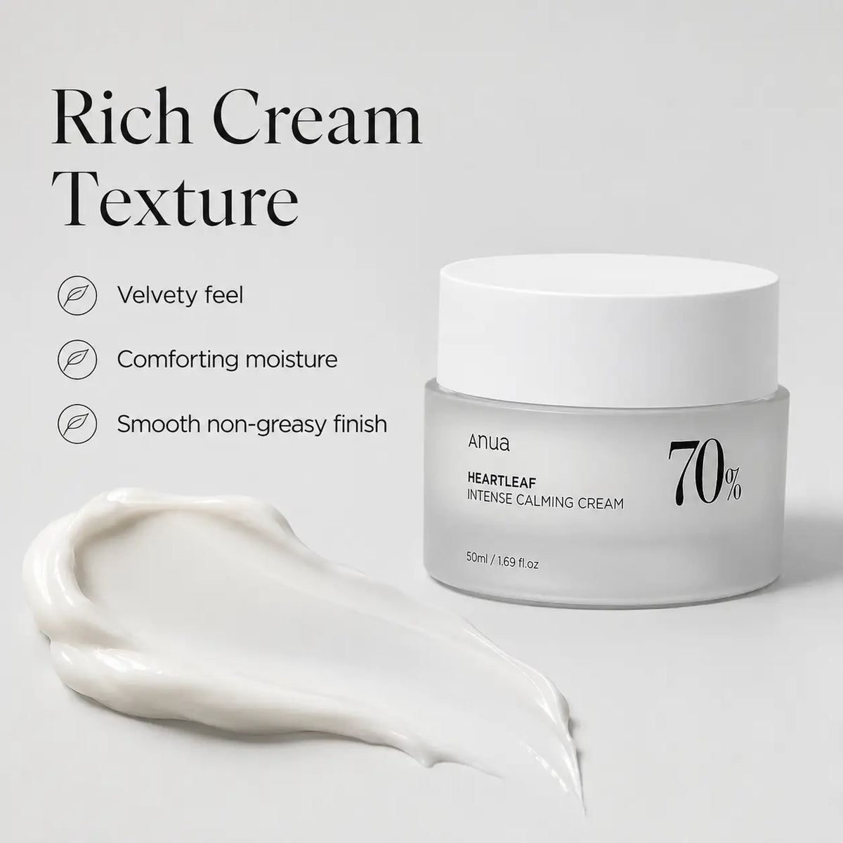 ANUA Heartleaf 70% Intense Calming Cream 50ml
