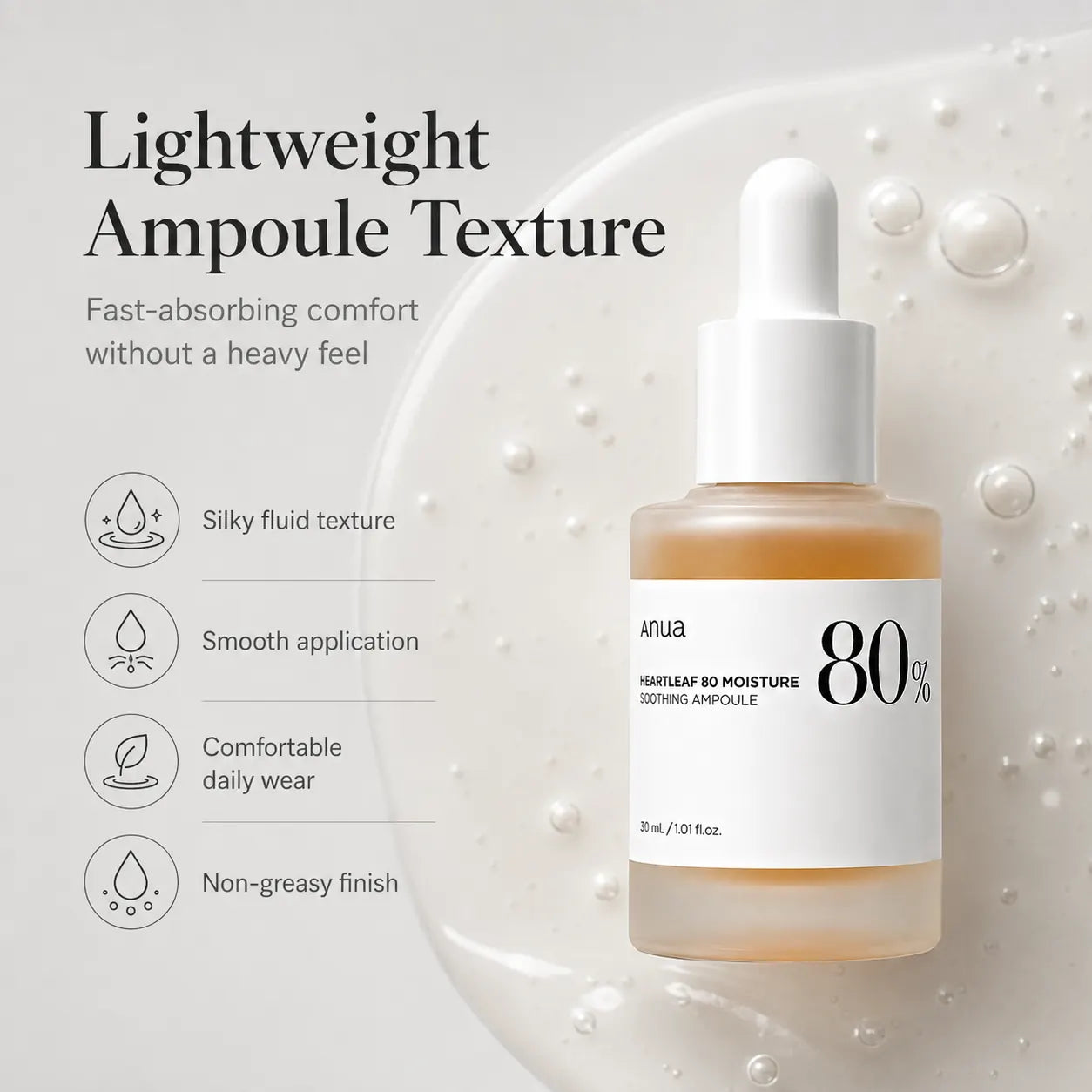 ANUA Heartleaf 80% Moisture Soothing Ampoule 30ml