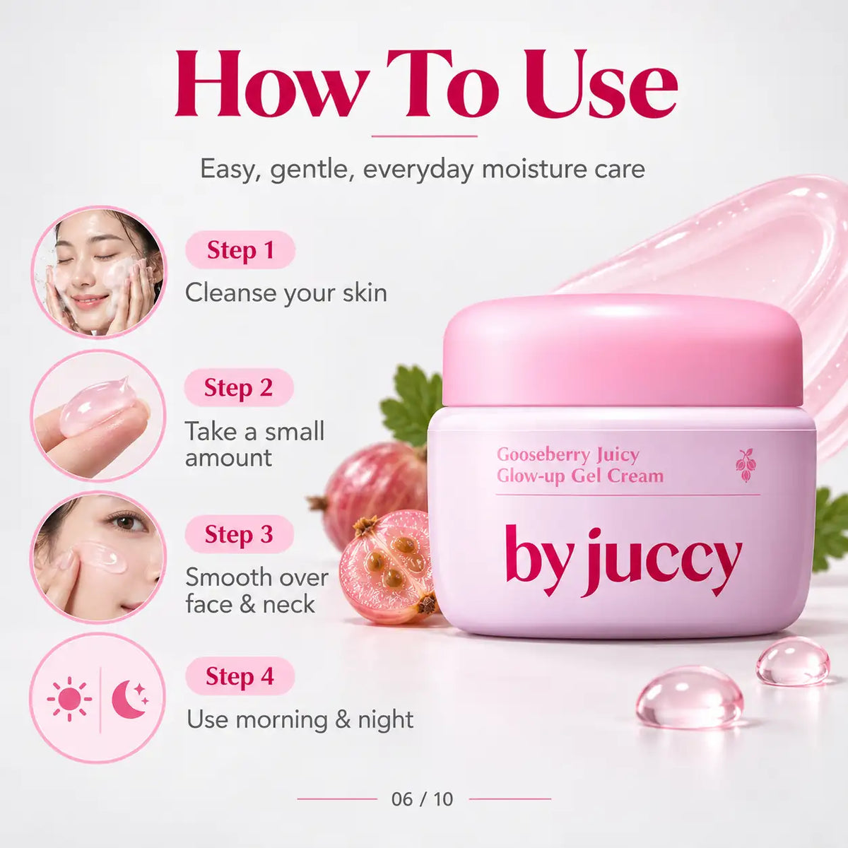 By Juccy Gooseberry Juicy Glow Up Gel Cream 55ml