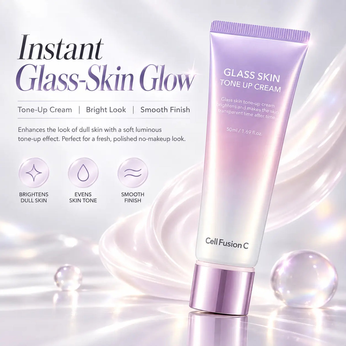 Cell Fusion C Glass Skin Tone Up Cream Base 50ml