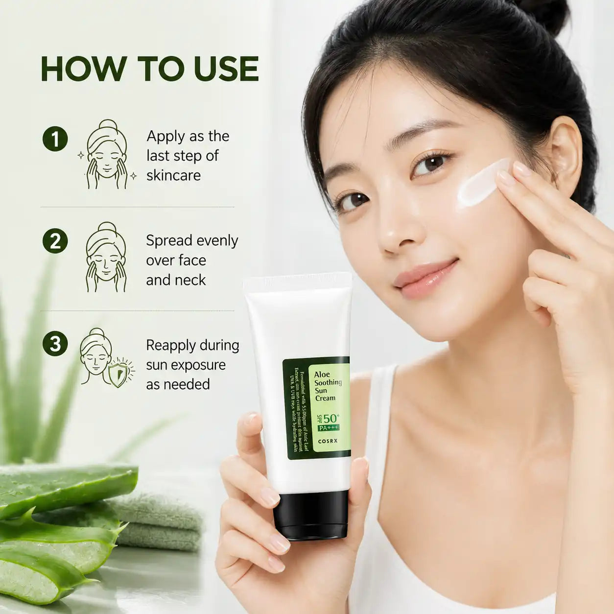 COSRX Aloe Soothing Sun Cream SPF50 50ml