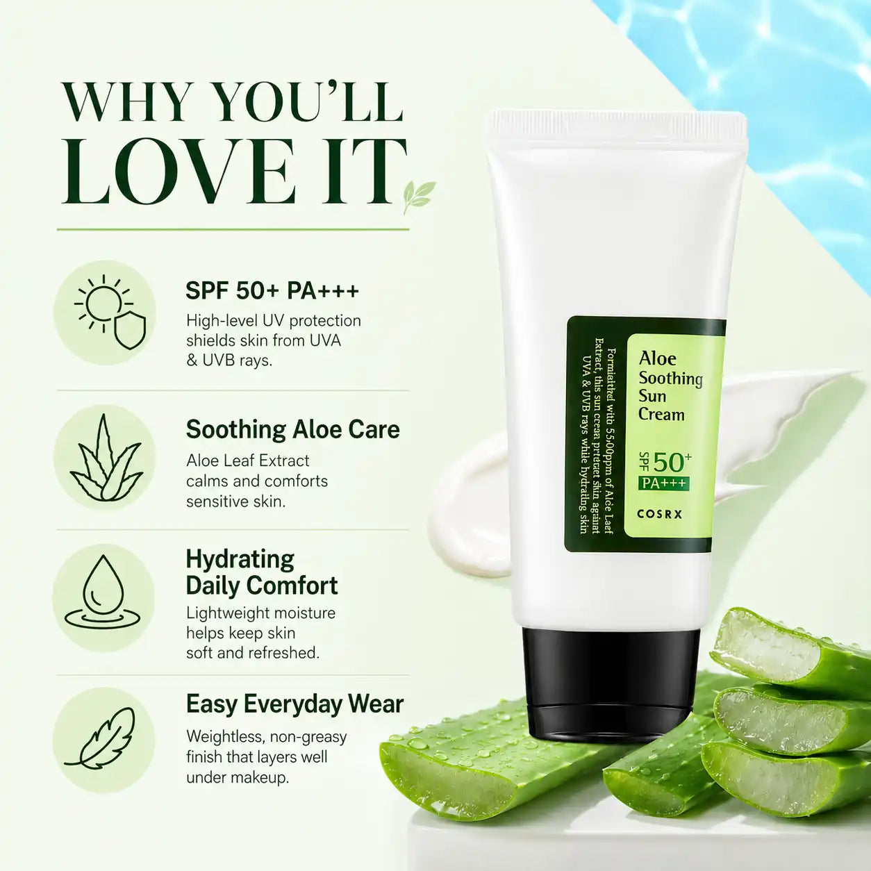 COSRX Aloe Soothing Sun Cream SPF50 50ml