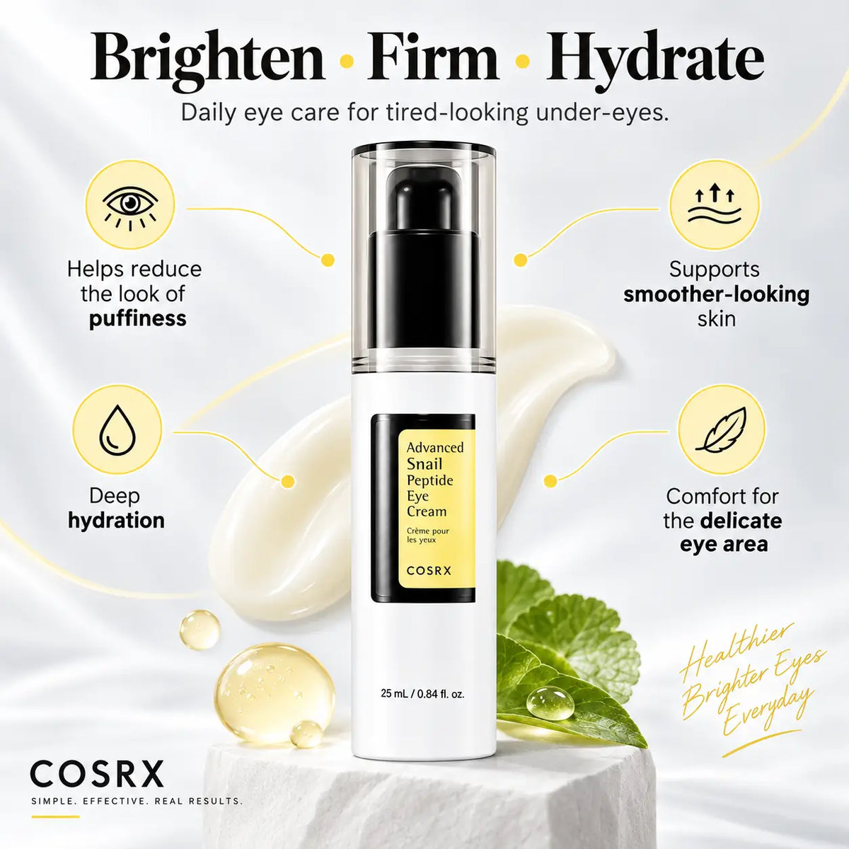 COSRX Advanced Snail Peptide Eye Cream Nail Polish Nail Color 25ml