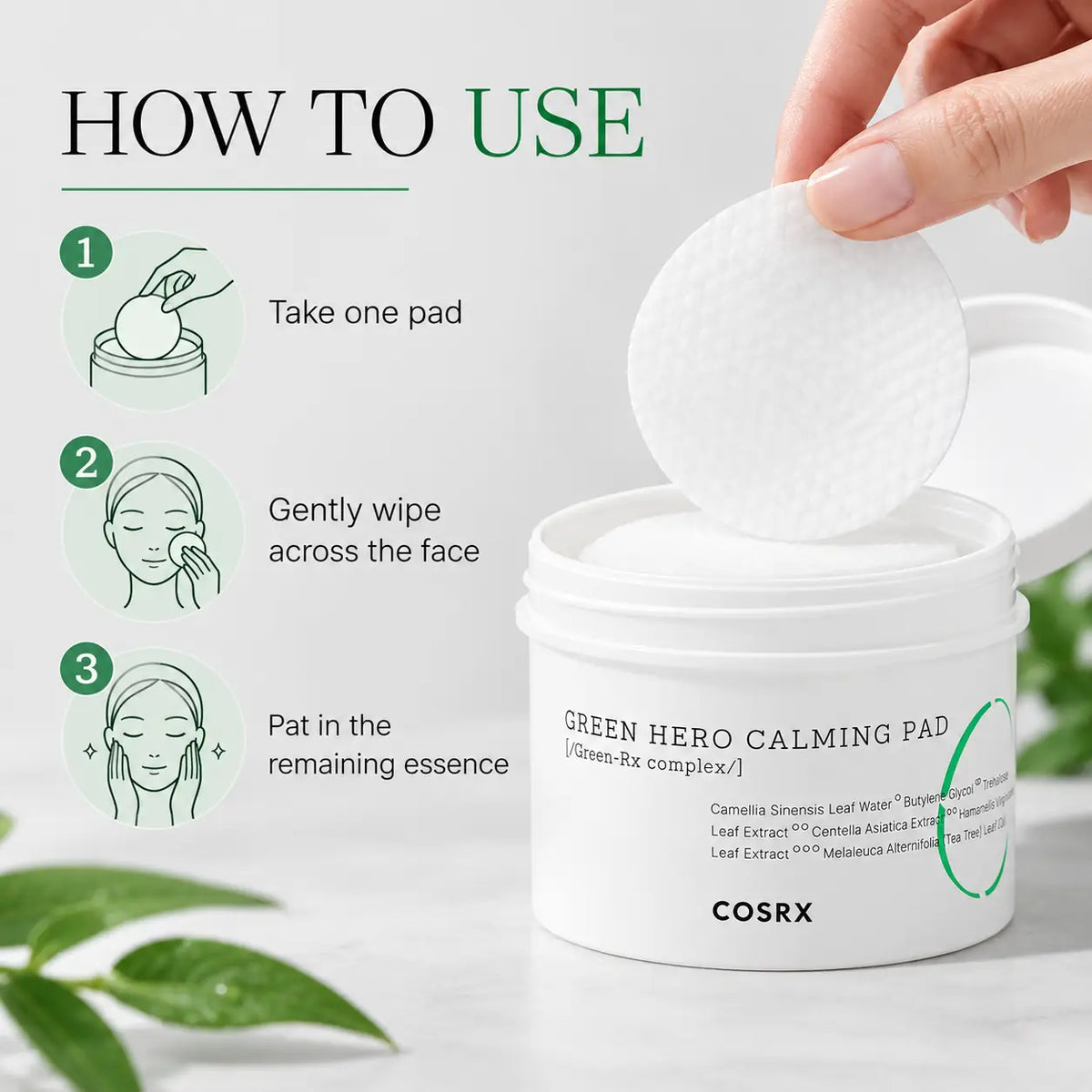 COSRX One Step Green Hero Calming Pad 70pcs