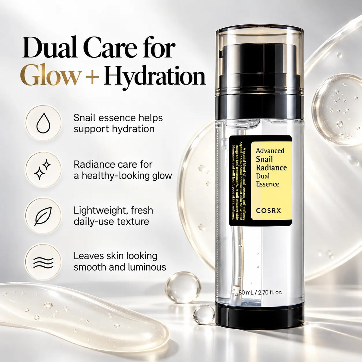 COSRX Advanced Snail Radiance Dual Essence Nail Polish Nail Color 80ml