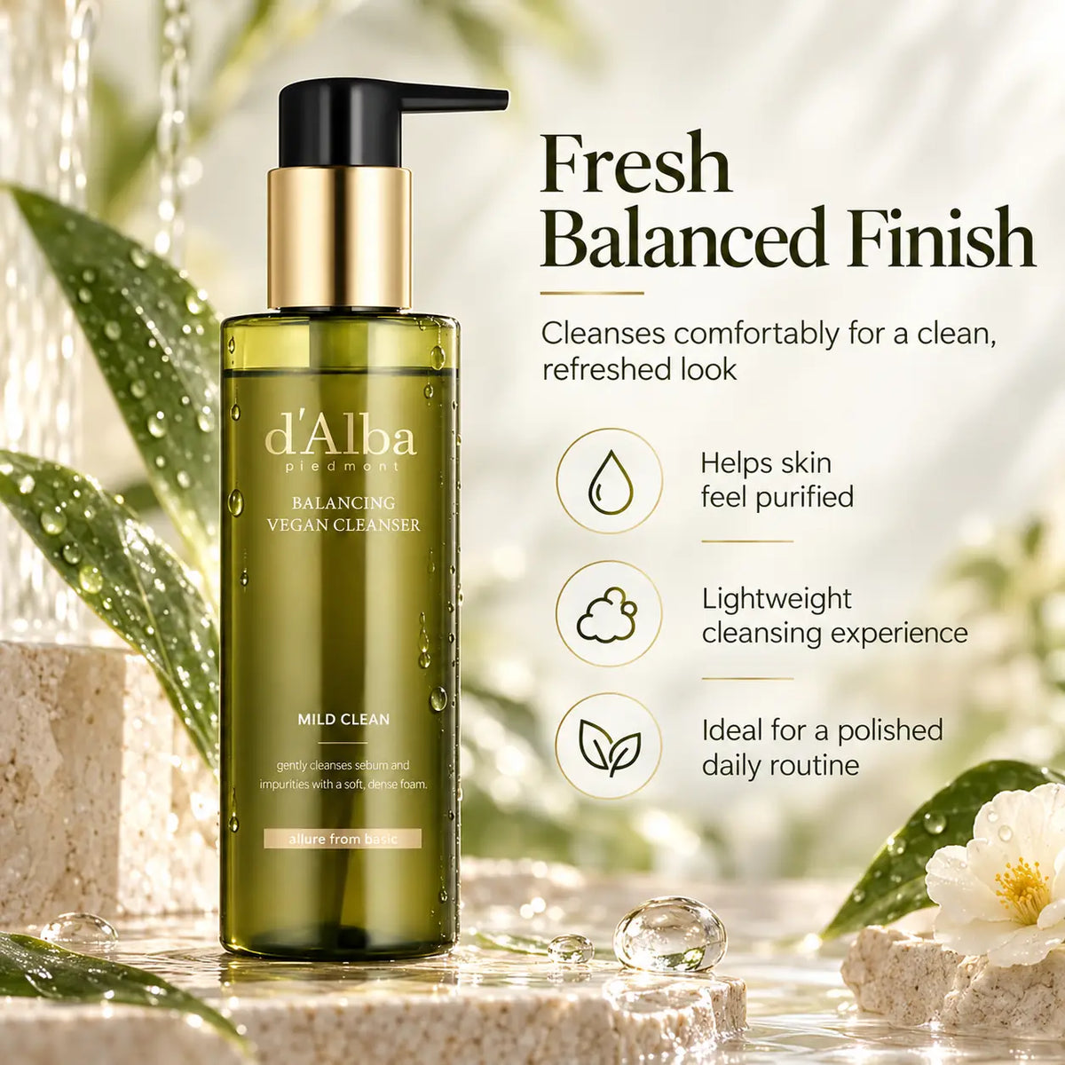 d'Alba Mild Skin Balancing Vegan Cleanser 200ml