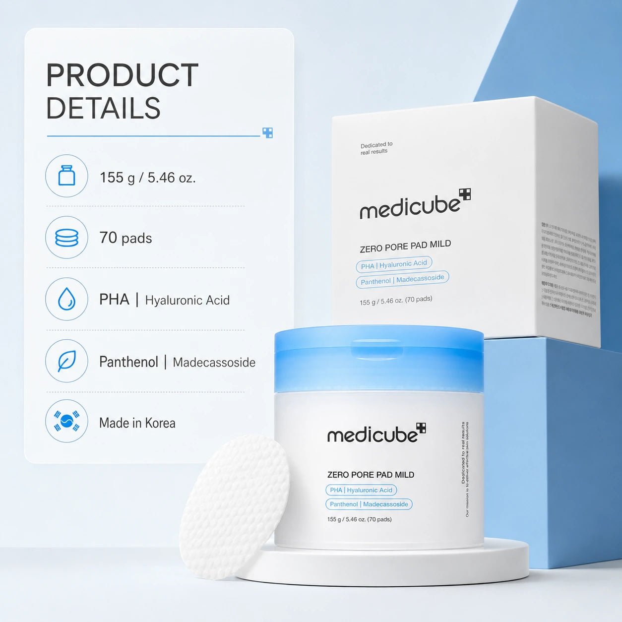 Medicube Zero Pore Pad Mild 70 Pads