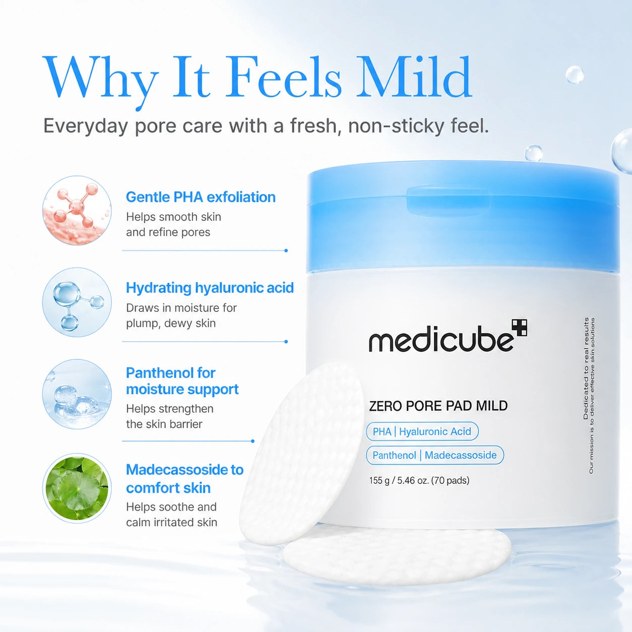 Medicube Zero Pore Pad Mild 70 Pads