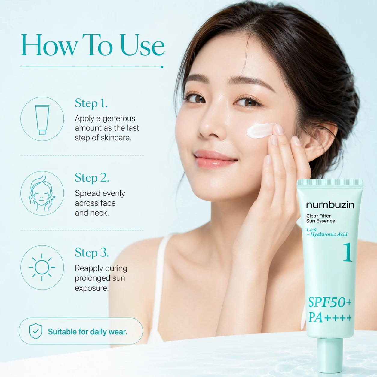 numbuzin No.1 Clear Filter Sun Essence SPF50 50ml