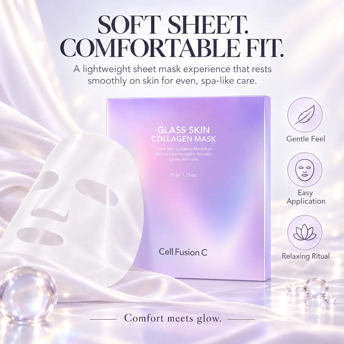 Cell Fusion C Glass Skin Collagen Mask 35g x 5ea