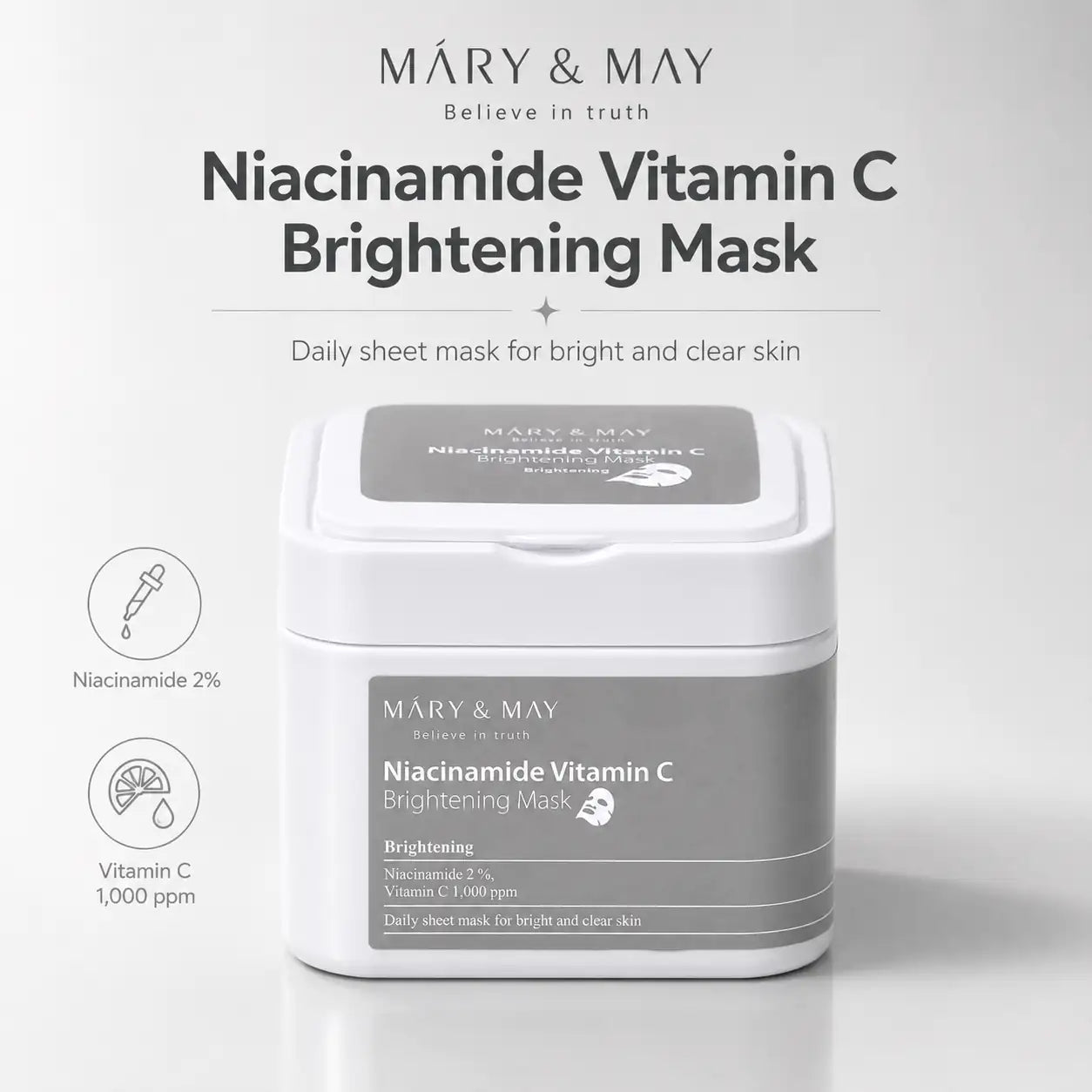 Mary&May Niacinamide Vitamin C Brightening Mask 30ea 400g
