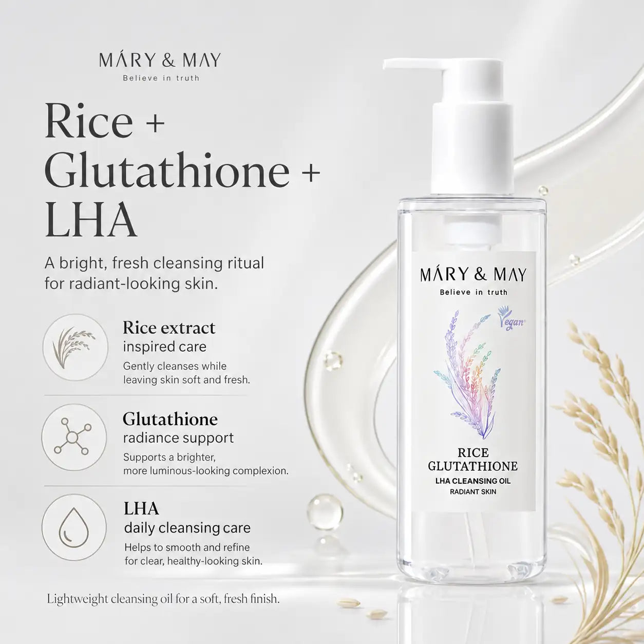 Mary&May Rice Glutathione LHA Cleansing Oil 200ml