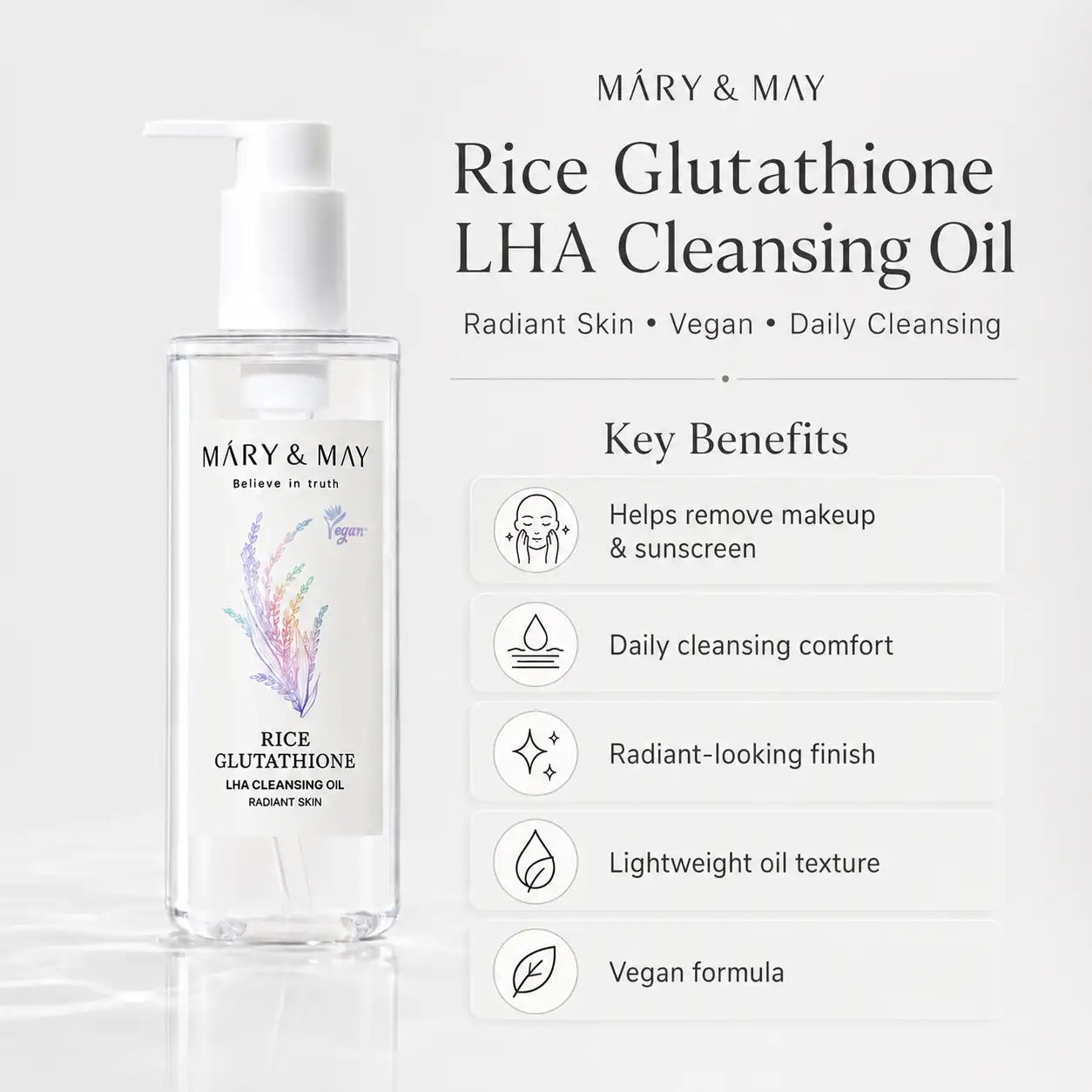 Mary&May Rice Glutathione LHA Cleansing Oil 200ml