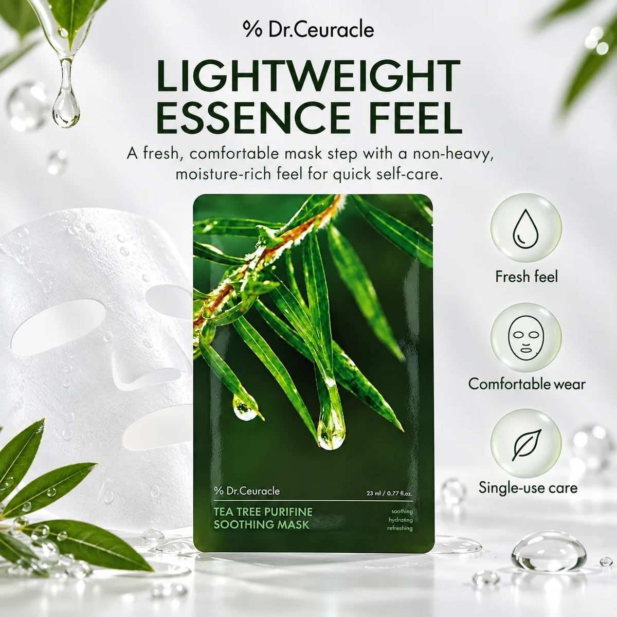 Dr. Ceuracle Tea Tree Purifine Soothing Mask 10ea