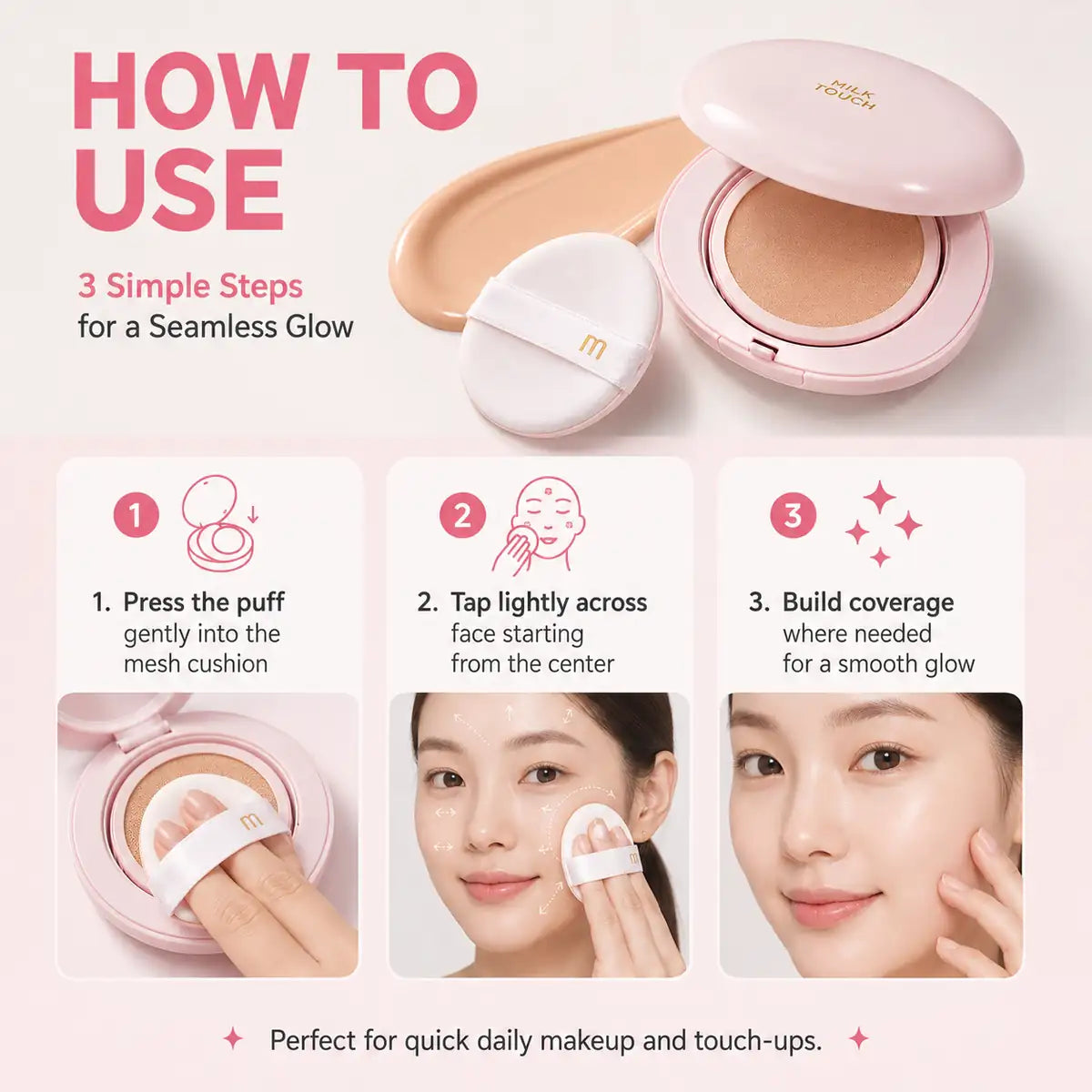 Milk Touch Milky Glow Cushion puff applicator