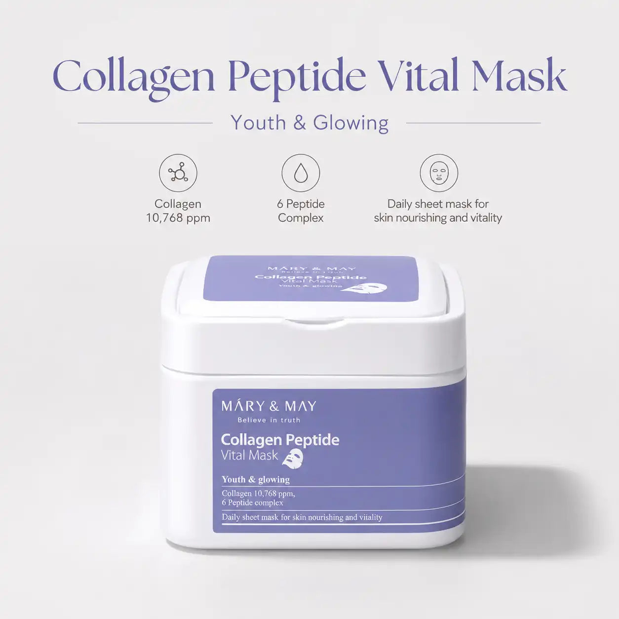 Mary&May Collagen Peptide Vital Mask 30ea 400g