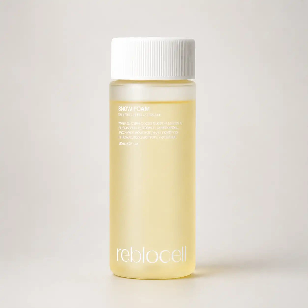 back label showing the cleanser's ingredients