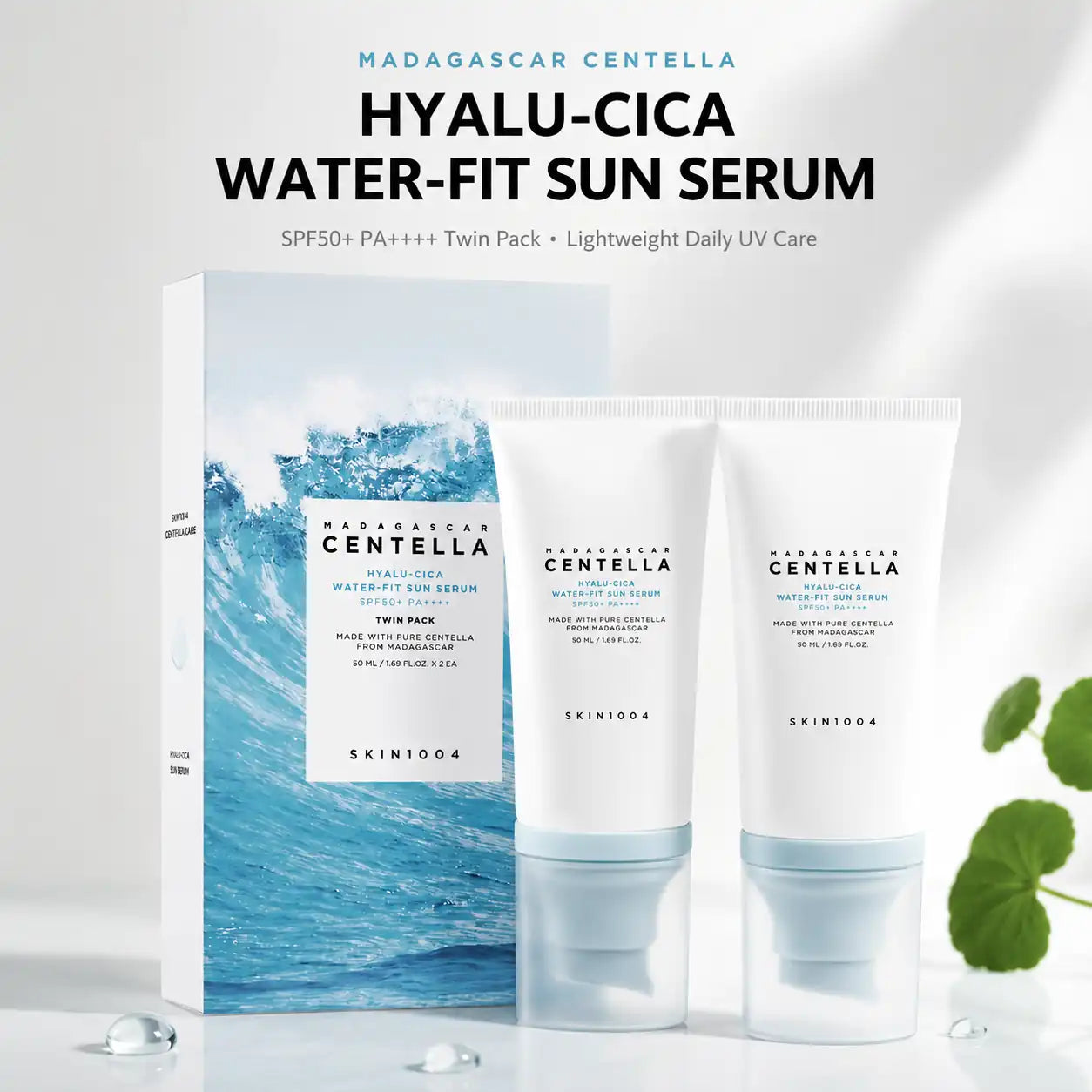 SKIN1004 Hyalu-Cica Water-Fit Sun Serum Twin Pack 50ml x 2