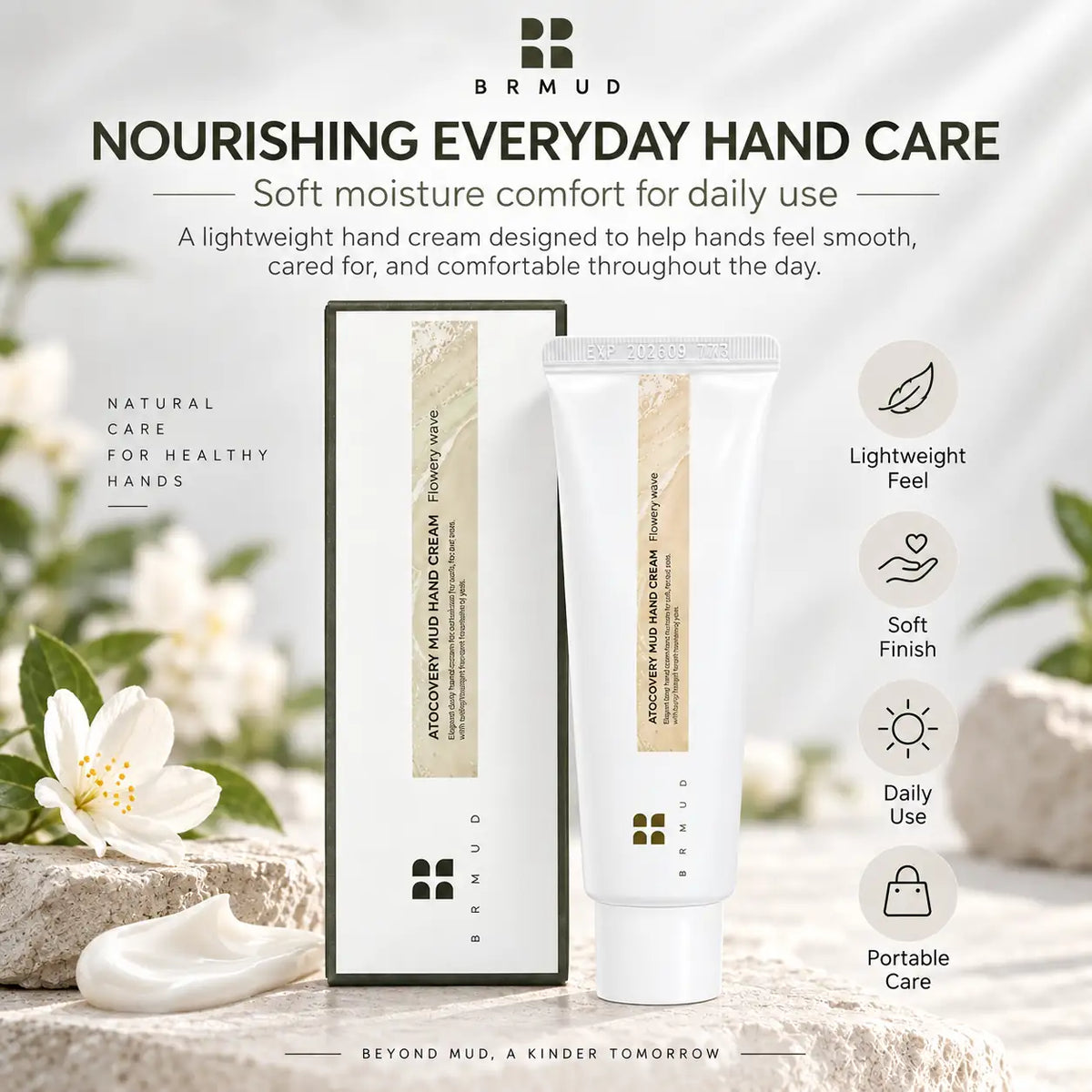 BRMUD Atocovery Mud Hand Cream (Flowery Wave) 50ml