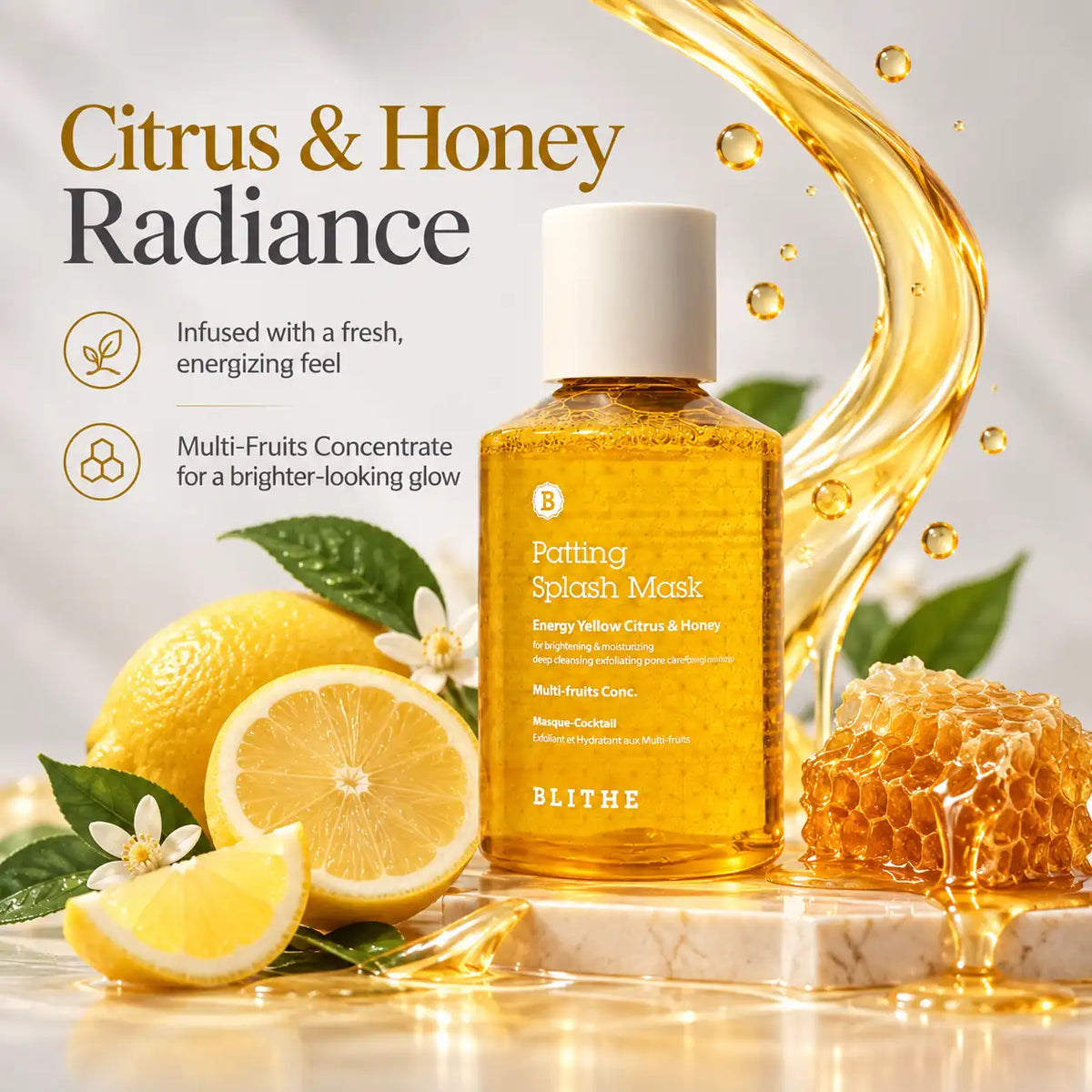 BLITHE Patting Splash Mask Energy Yellow Citrus & Honey 150ml