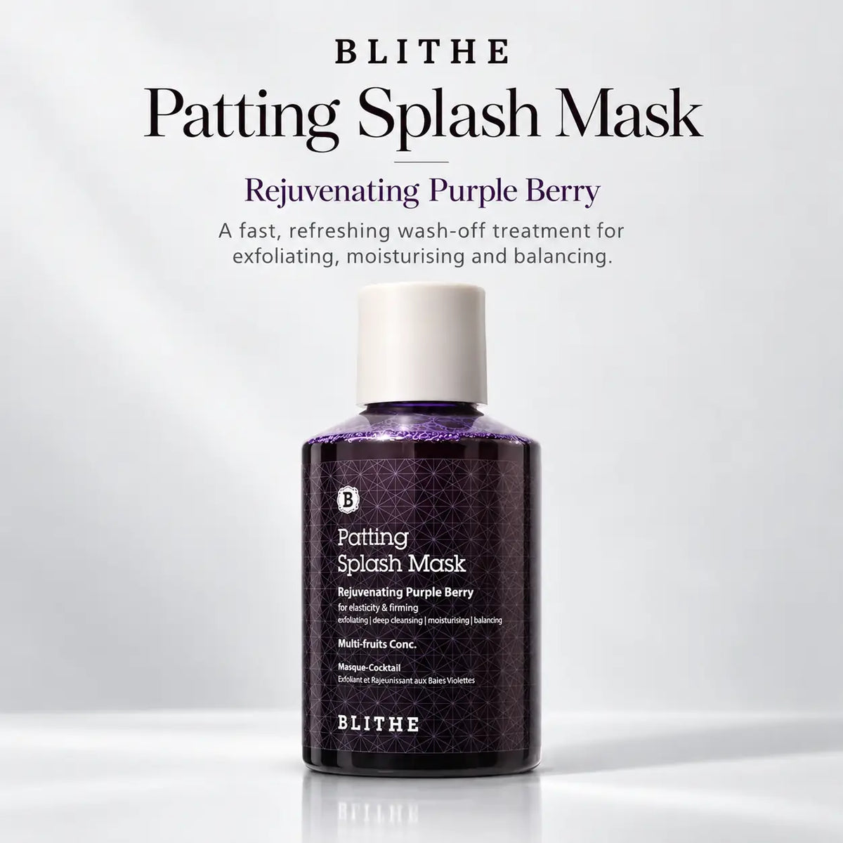 BLITHE Patting Splash Mask Rejuvenating Purple Berry 150ml