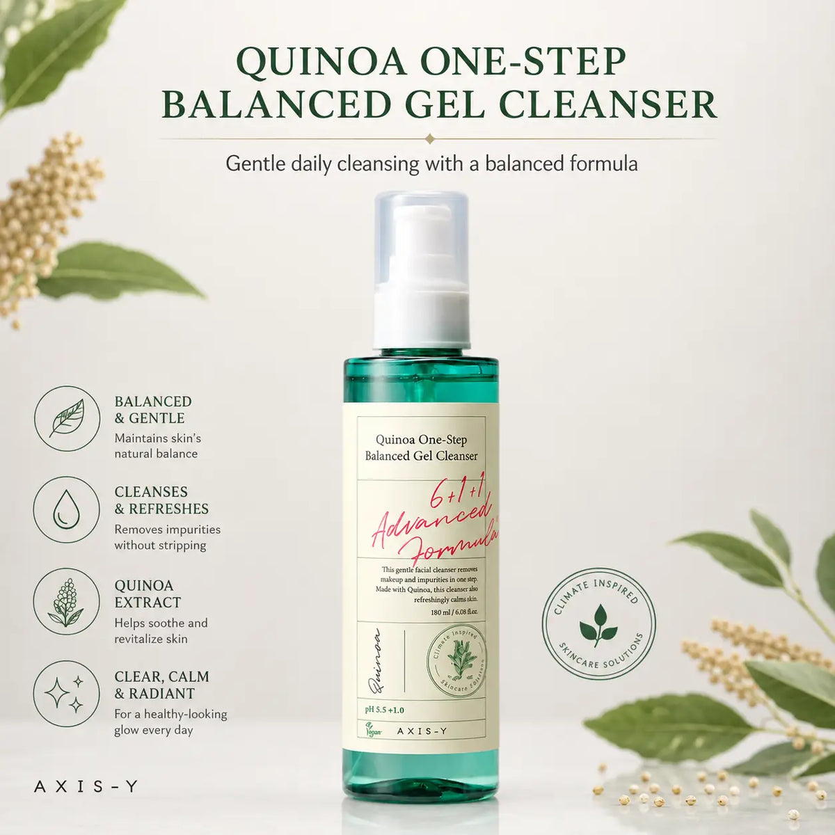 AXIS-Y Quinoa One Step Balanced Gel Cleanser 180ml