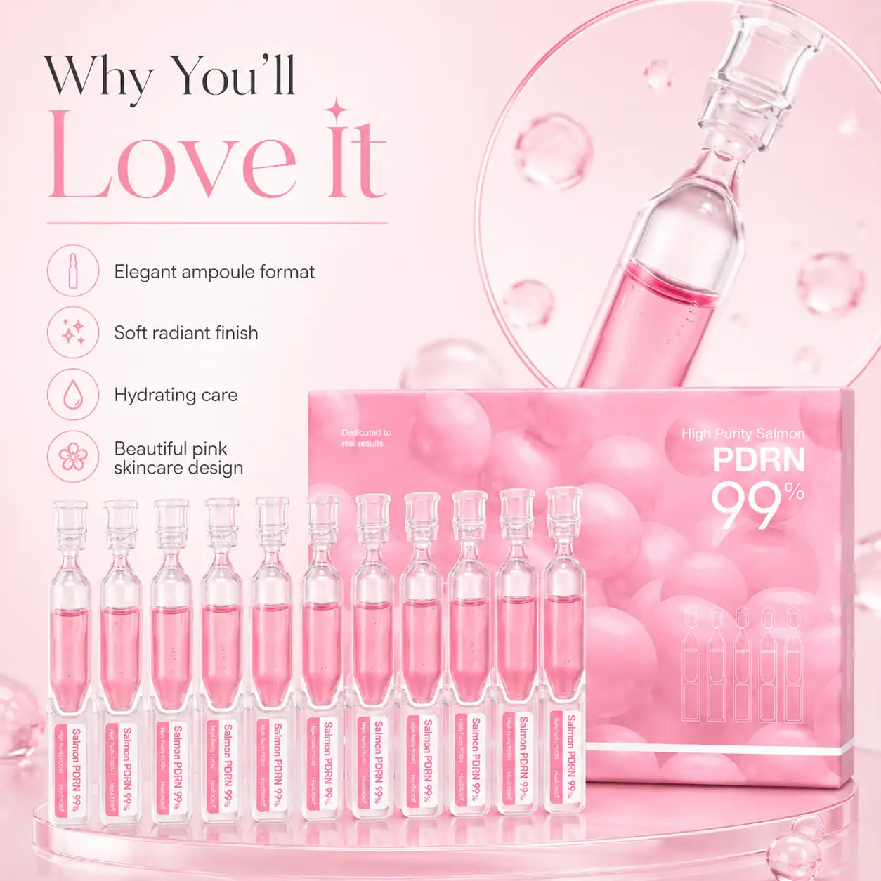 Medicube PDRN Pink One Day Serum Set 1.5ml x 10ea