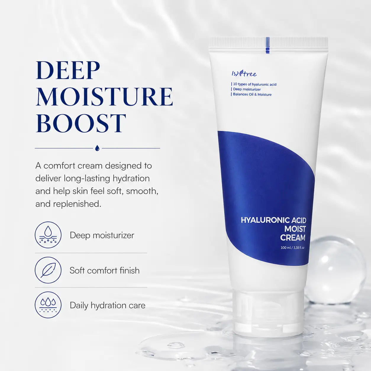 Isntree Hyaluronic Acid Moist Cream Moisturiser 100ml