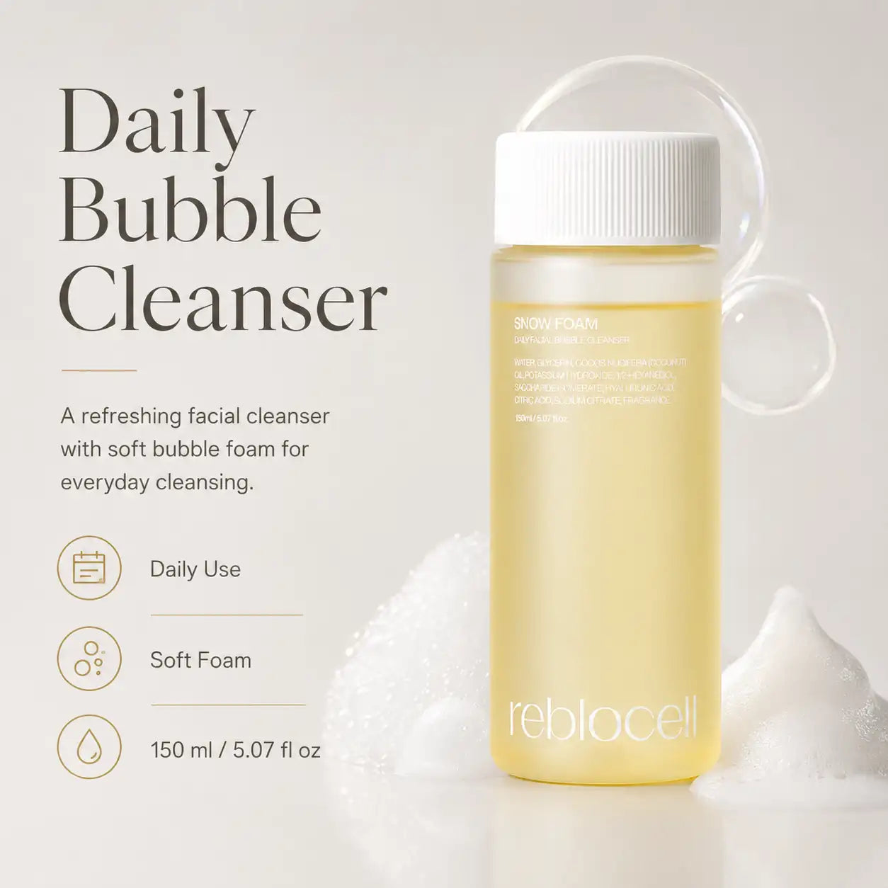 cleanser bottle held in hand