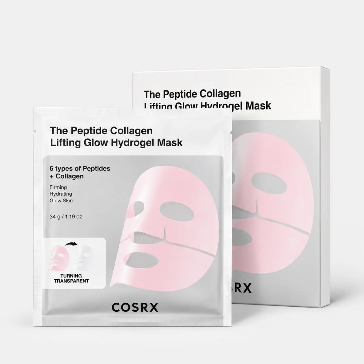 COSRX The Peptide Collagen Lifting Glow Hydrogel Mask 34g x 3ea