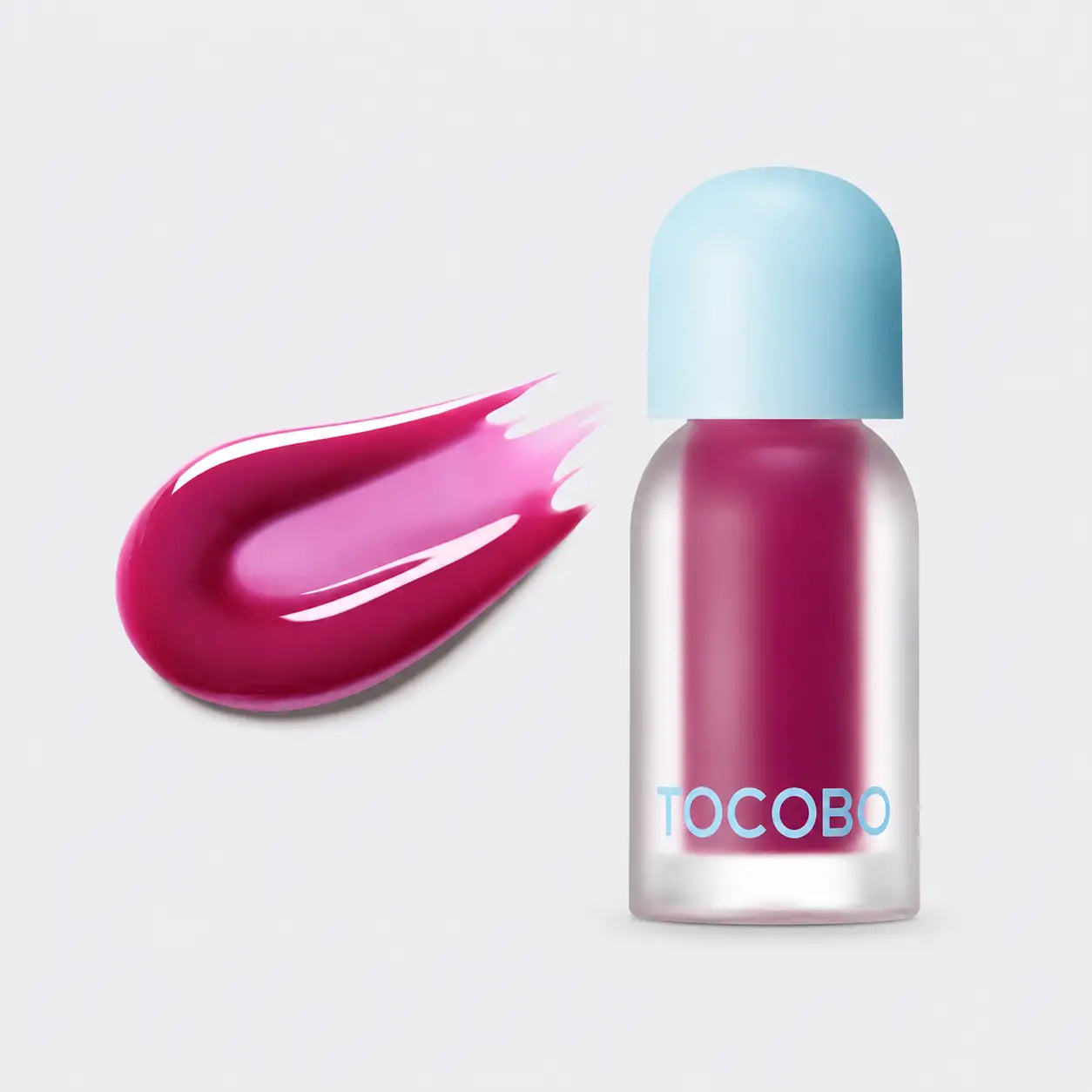 Tocobo Juicy Berry Plumping Lip Oil shade swatches on skin