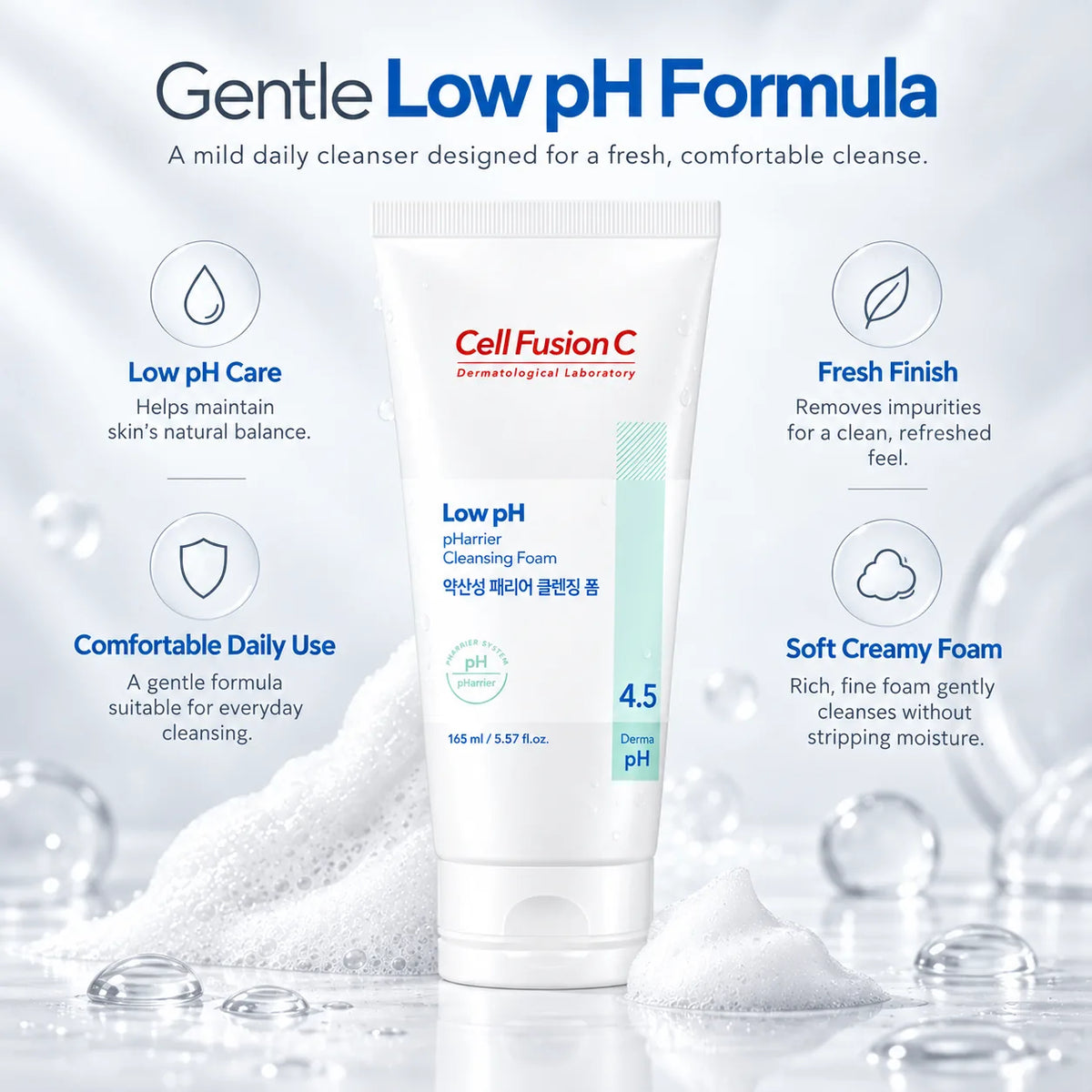 Cell Fusion C Low pH Pharrier Cleansing Foam 165ml