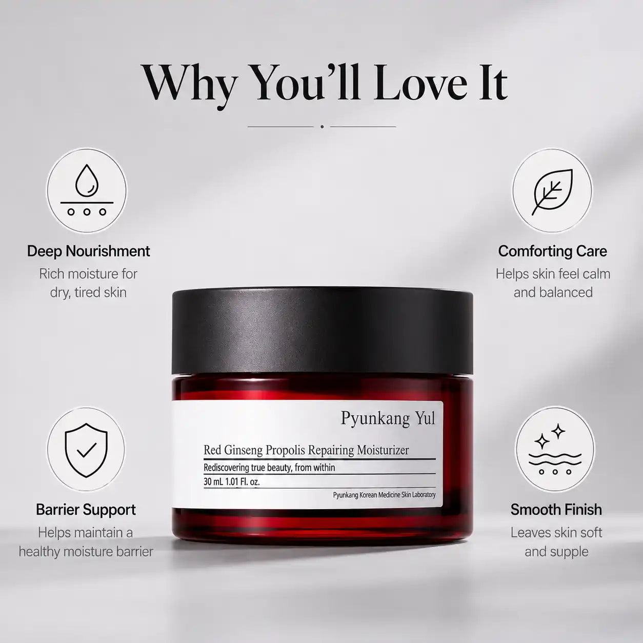 Pyunkang Yul Red Ginseng Propolis Repairing Moisturizer 30ml