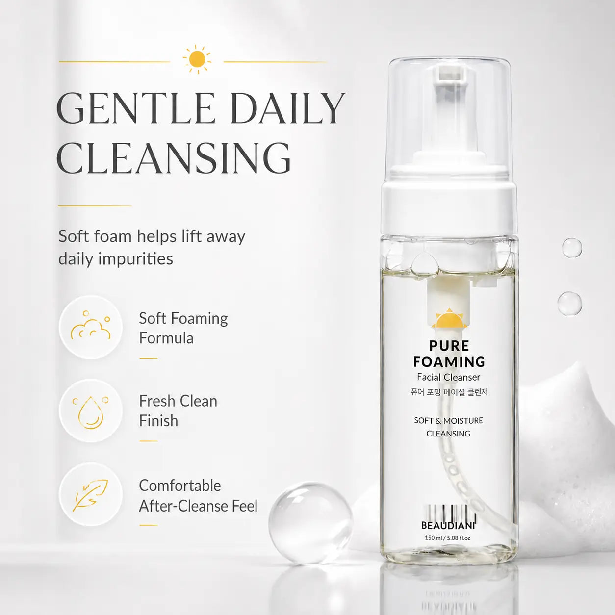 BEAUDIANI Pure Foaming Facial Cleanser 150ml