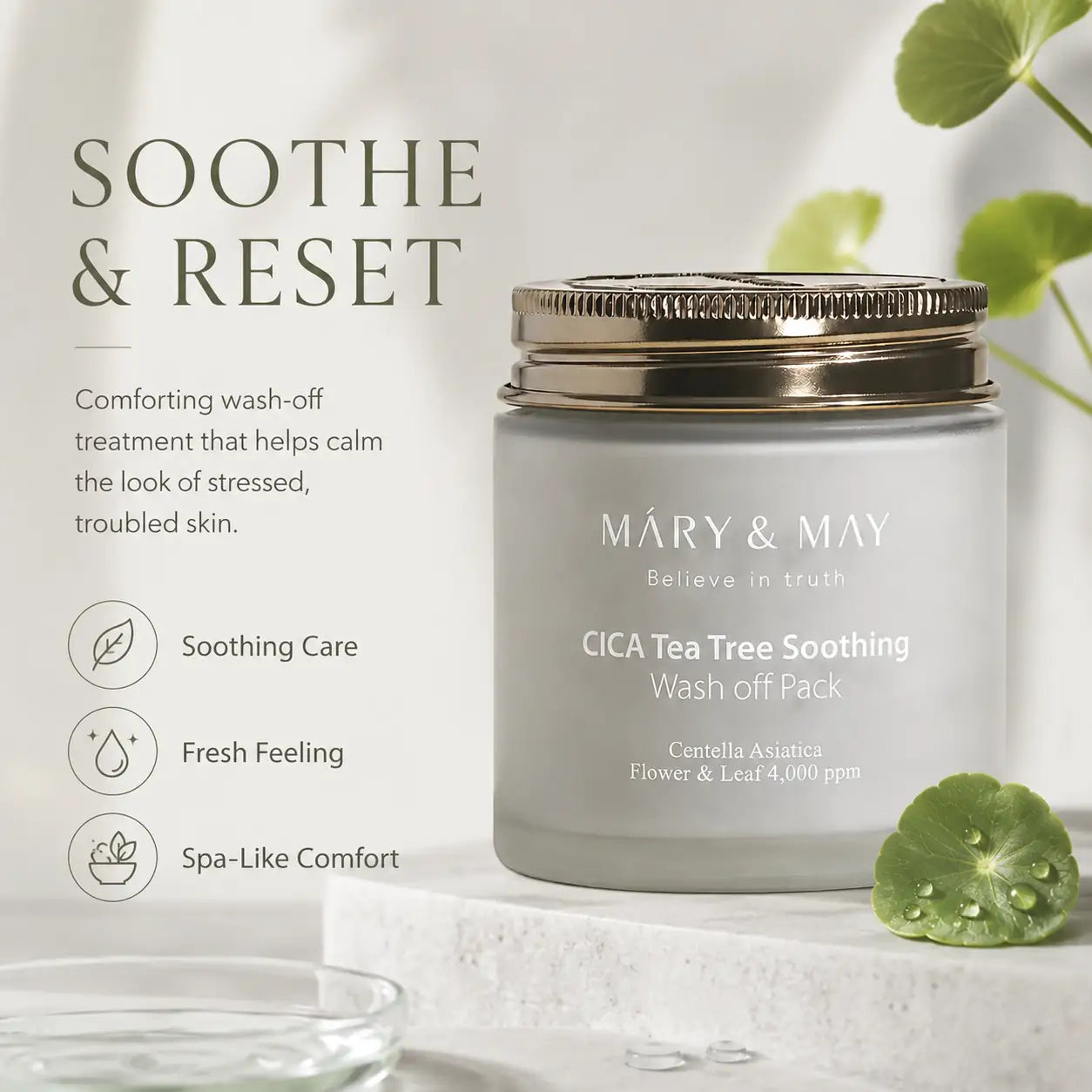 Mary&May CICA TeaTree Soothing Wash Off Pack 125g