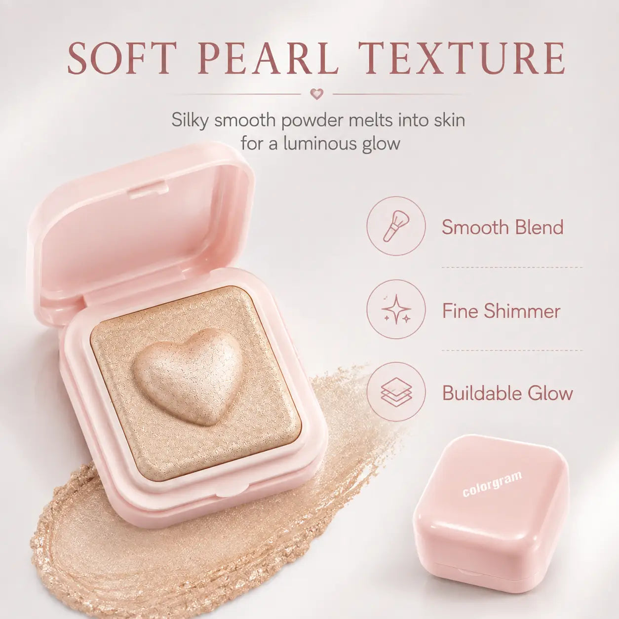 Colorgram Milk Bling Heartlighter 01 Peach Heart (view 6)