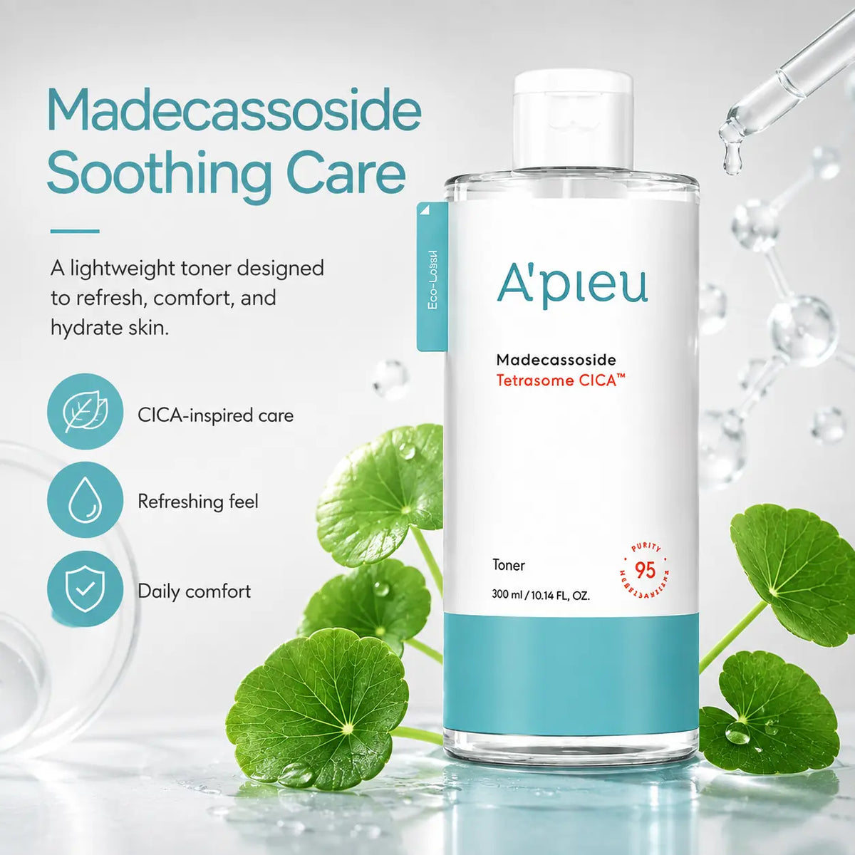 A'pieu Madecassoside Tetrasome Cica Toner 300ml
