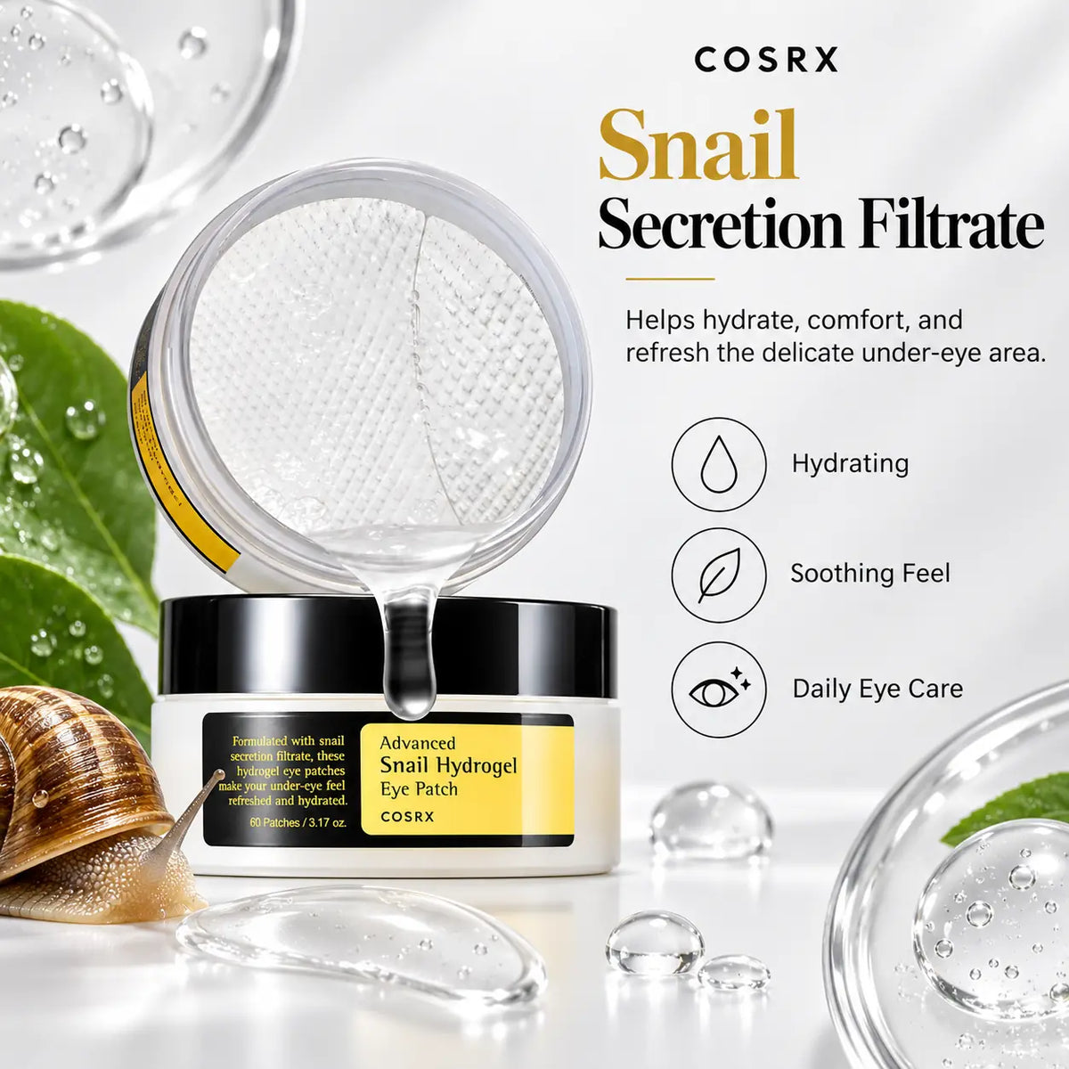 COSRX Advanced Snail Hydrogel Eye Patch Nail Polish Nail Color 60ea