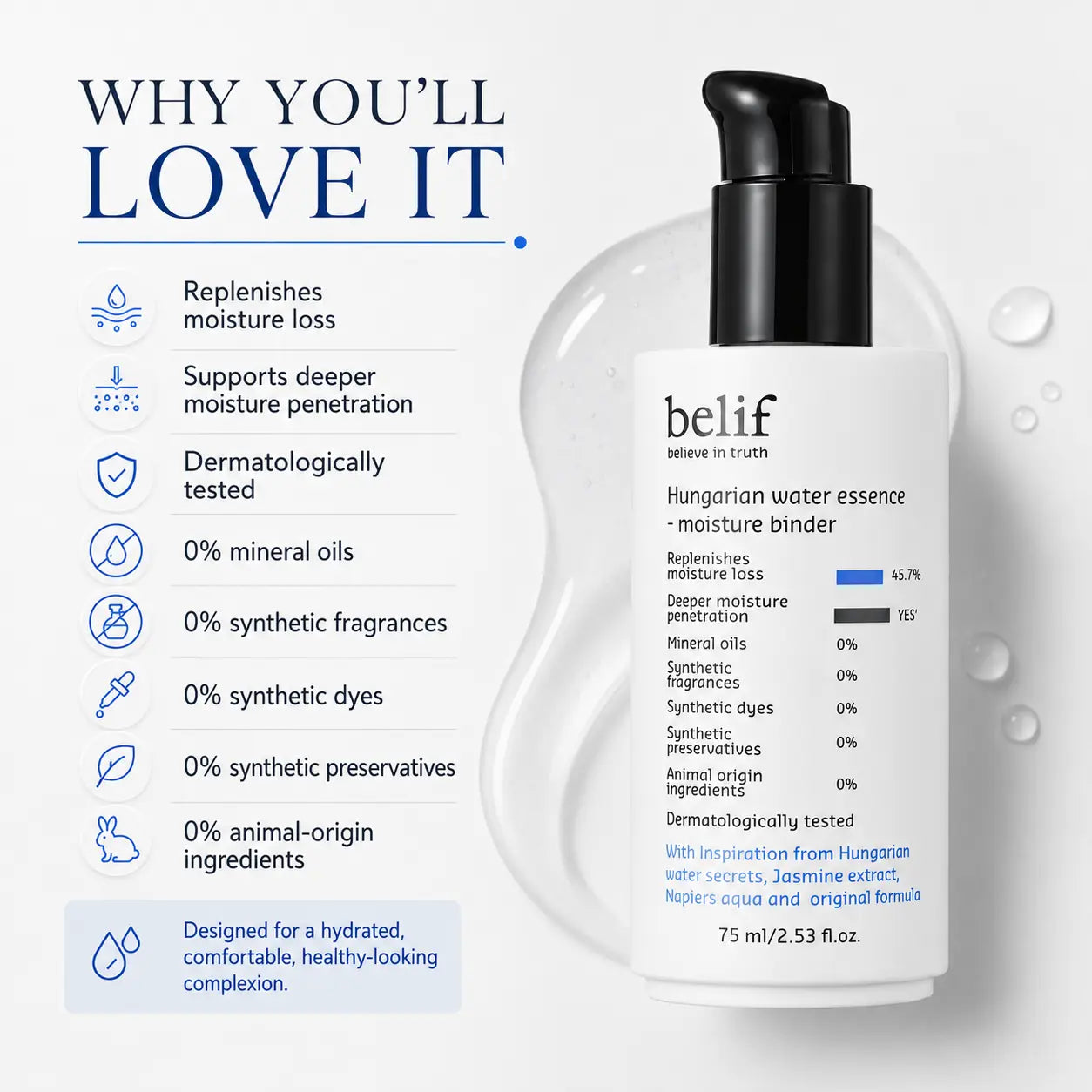 belif Hungarian Water Essence Moisture Binder 75ml
