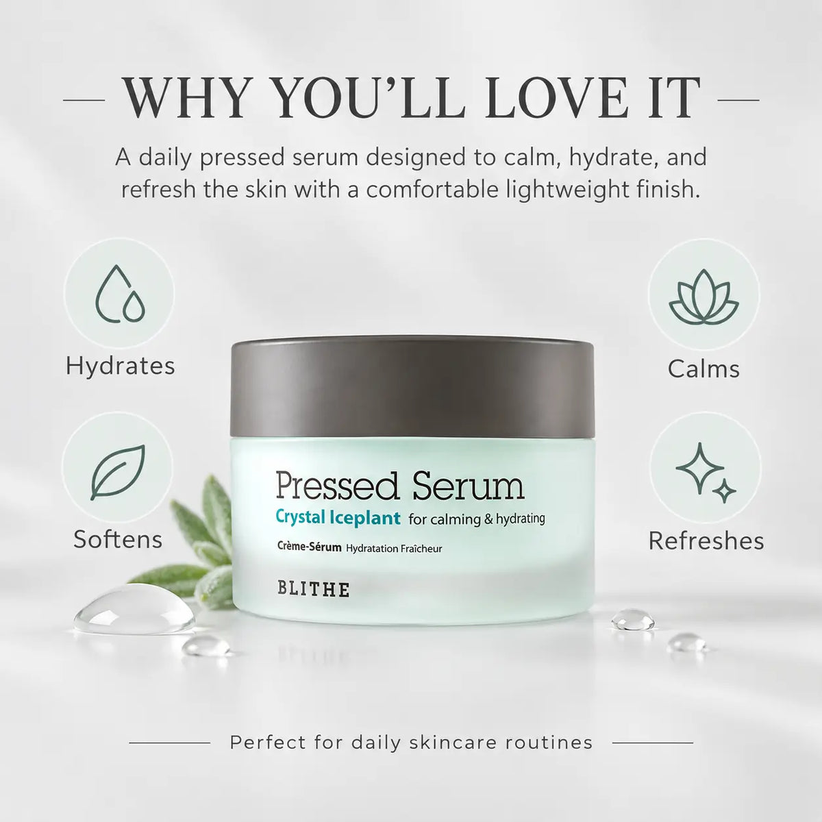 BLITHE Pressed Serum Crystal Iceplant 50ml