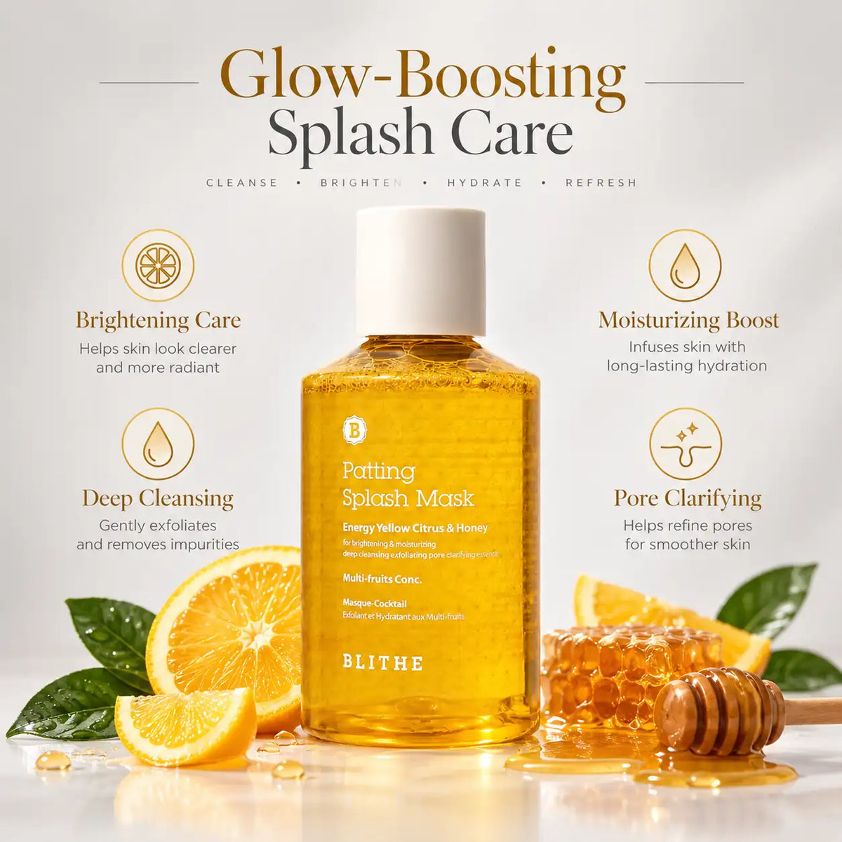 BLITHE Patting Splash Mask Energy Yellow Citrus & Honey 150ml