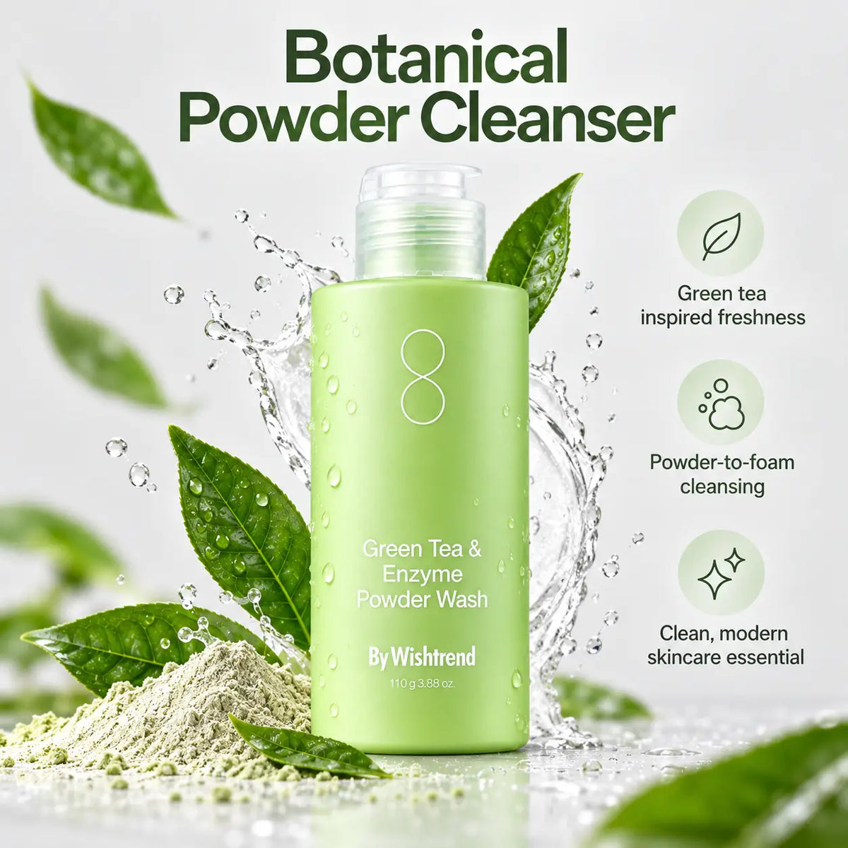 By Wishtrend Green Tea & Enzyme Powder Wash Base 110g
